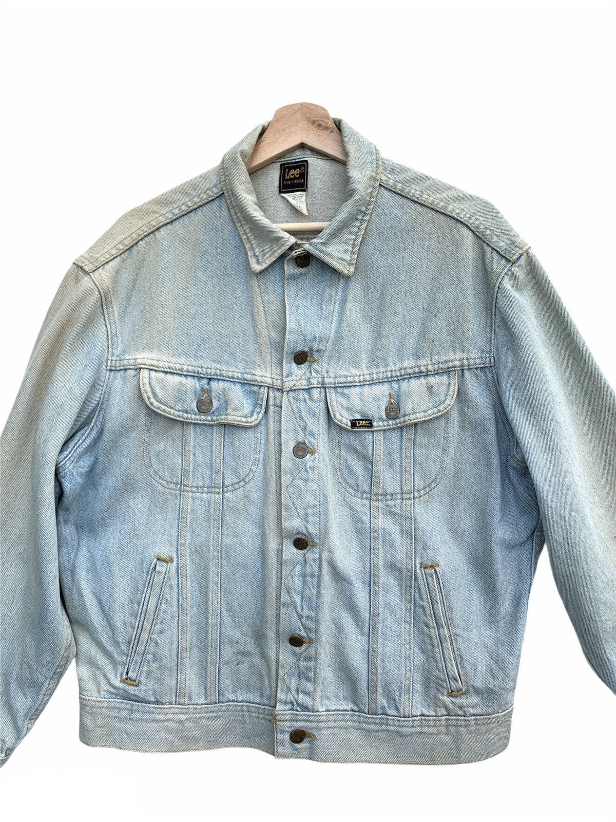 If Six Was Nine × Lee × Vintage Vintage Trucker Lee Made in Usa Faded Colours Size US M / EU 48-50 / 2 - 2 Thumbnail