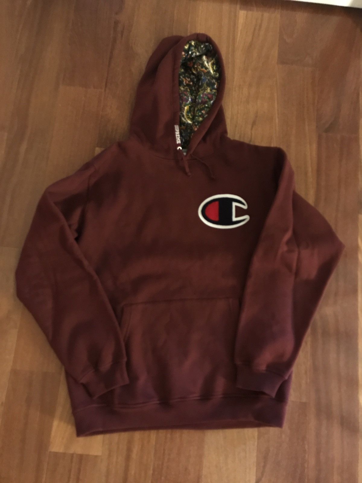 Supreme x champion paisley hoodie online