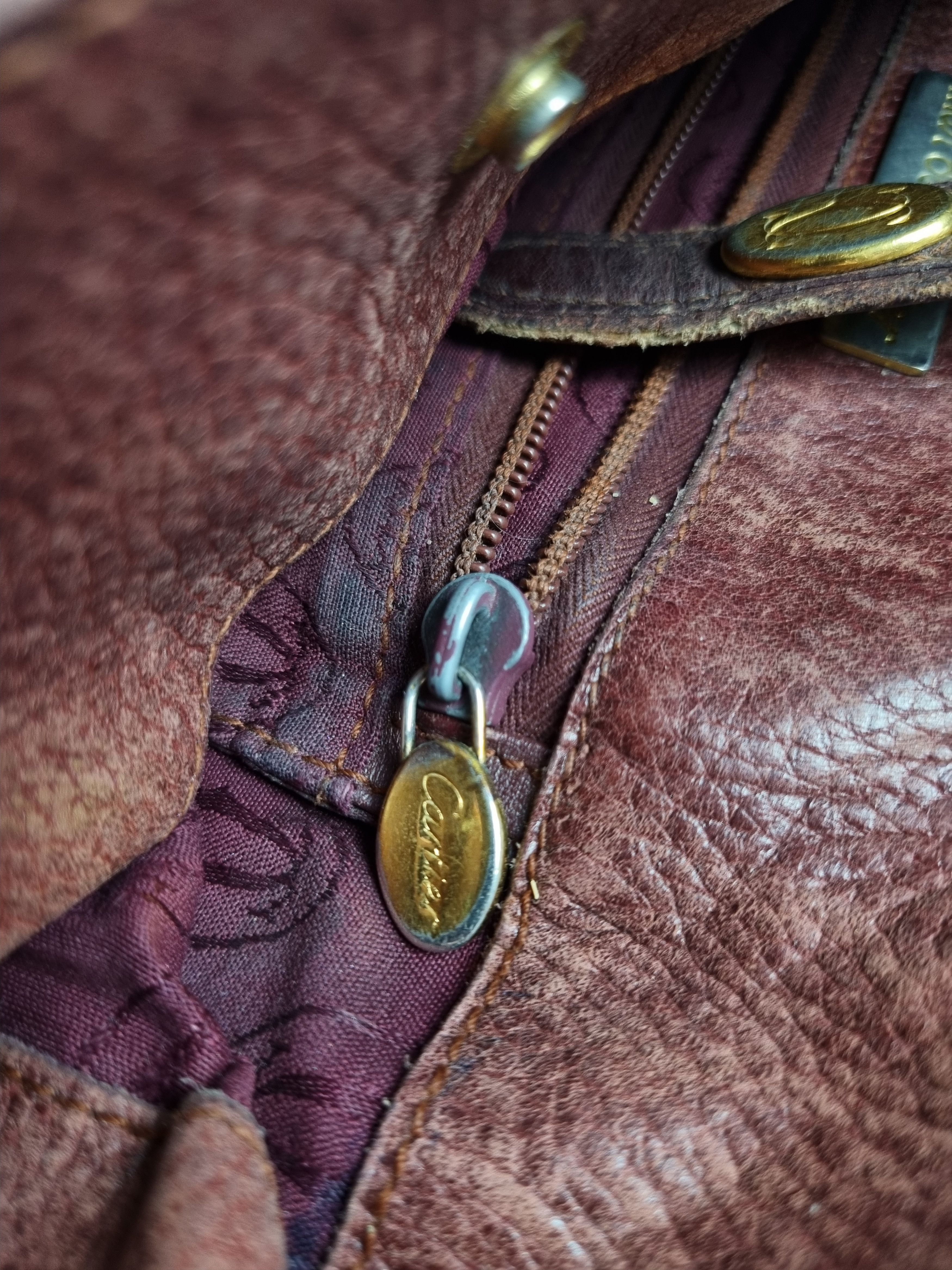 Cartier × Genuine Leather × Leather 80s Distressed CARTIER Shoulder Laether Bag Size ONE SIZE - 5 Thumbnail