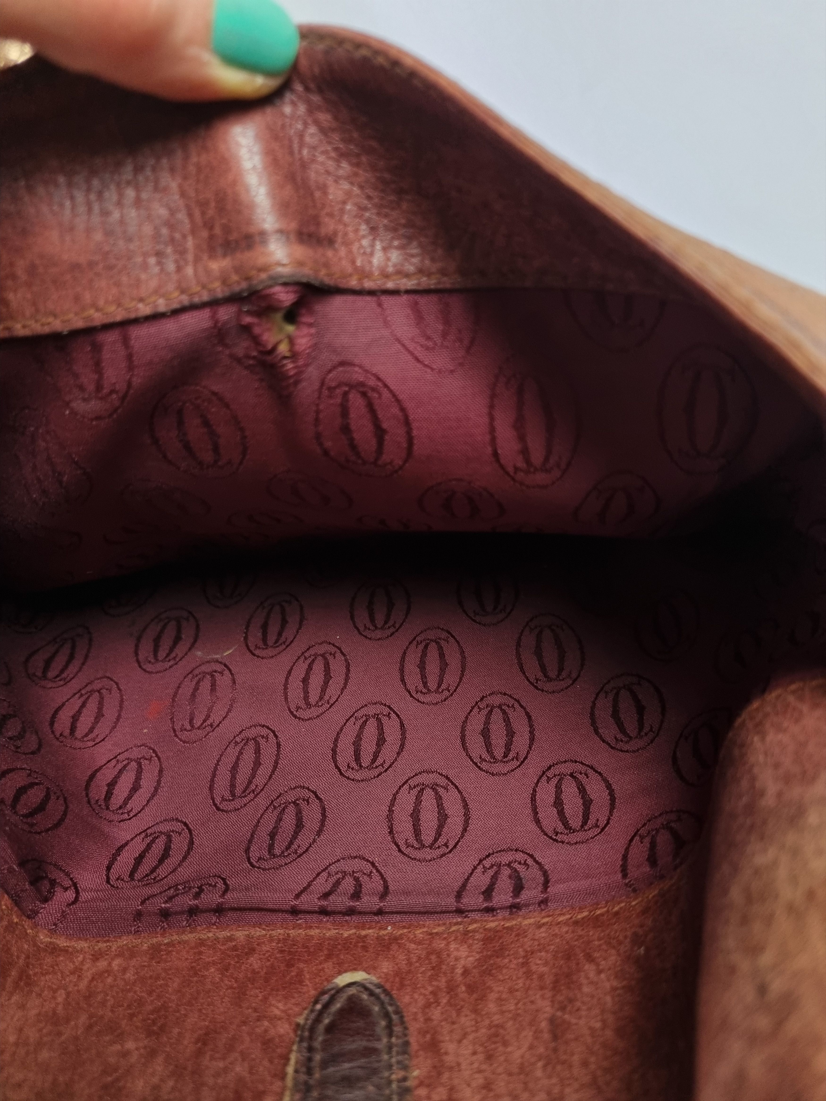 Cartier × Genuine Leather × Leather 80s Distressed CARTIER Shoulder Laether Bag Size ONE SIZE - 6 Thumbnail