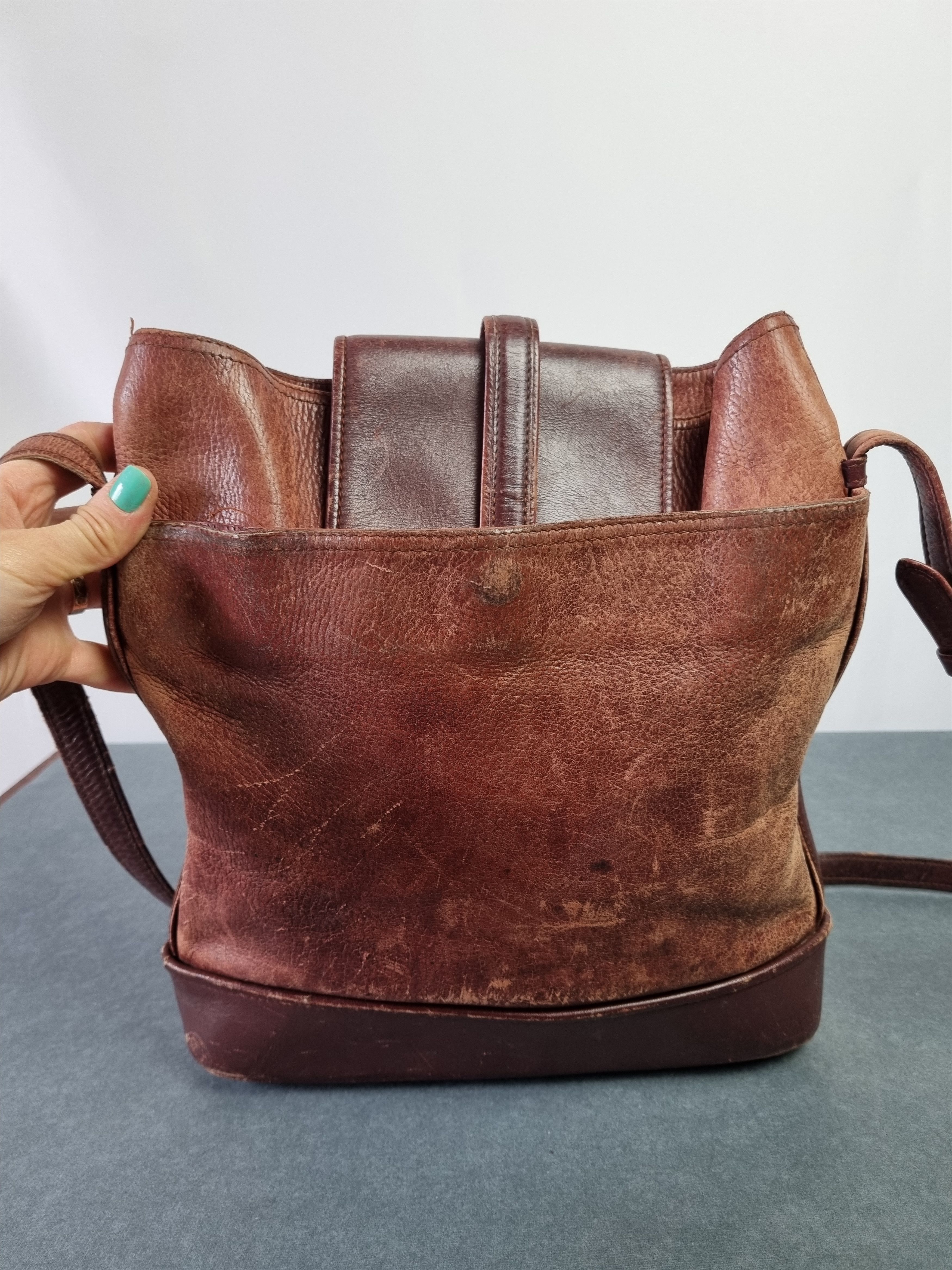Cartier × Genuine Leather × Leather 80s Distressed CARTIER Shoulder Laether Bag Size ONE SIZE - 3 Thumbnail