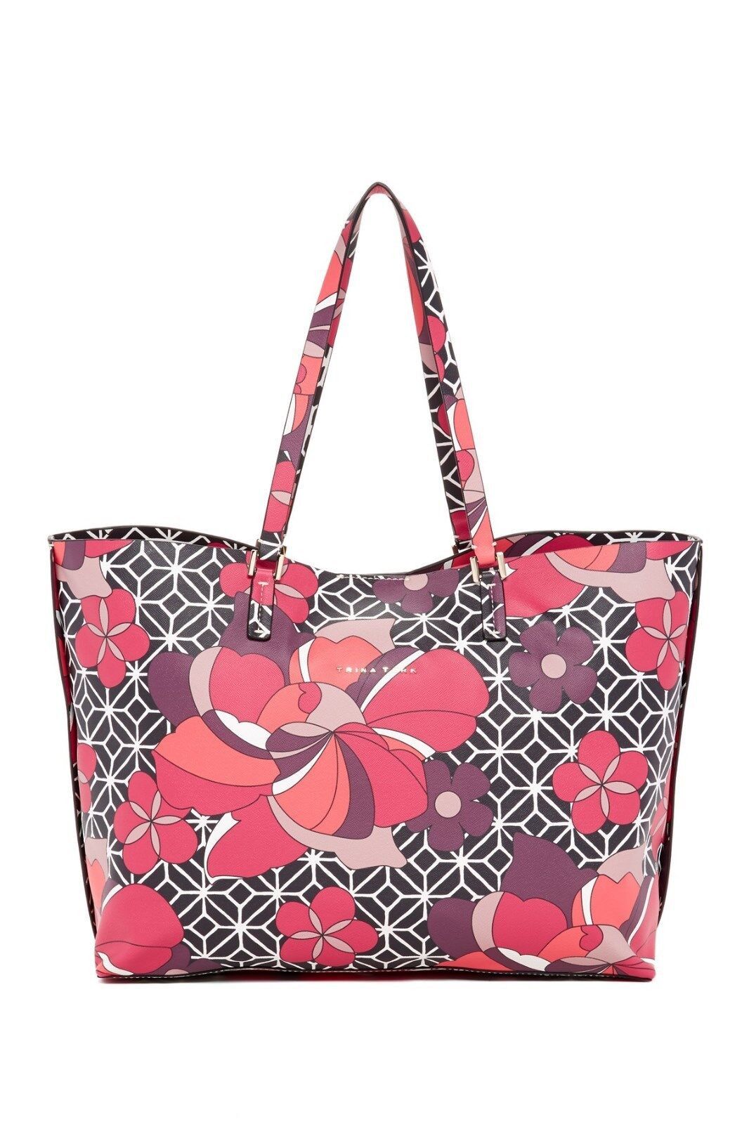 TRINA TURK Crosiere Tote BLOSSOM TRELLIS 6CRS24VY Floral Ba