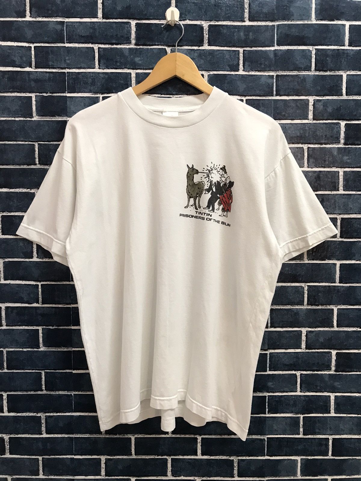 Cartoon Network × Vintage Vintage 90’s TinTin Prisoners Of The Sun Big Print tee Size US L / EU 52-54 / 3 - 2 Thumbnail