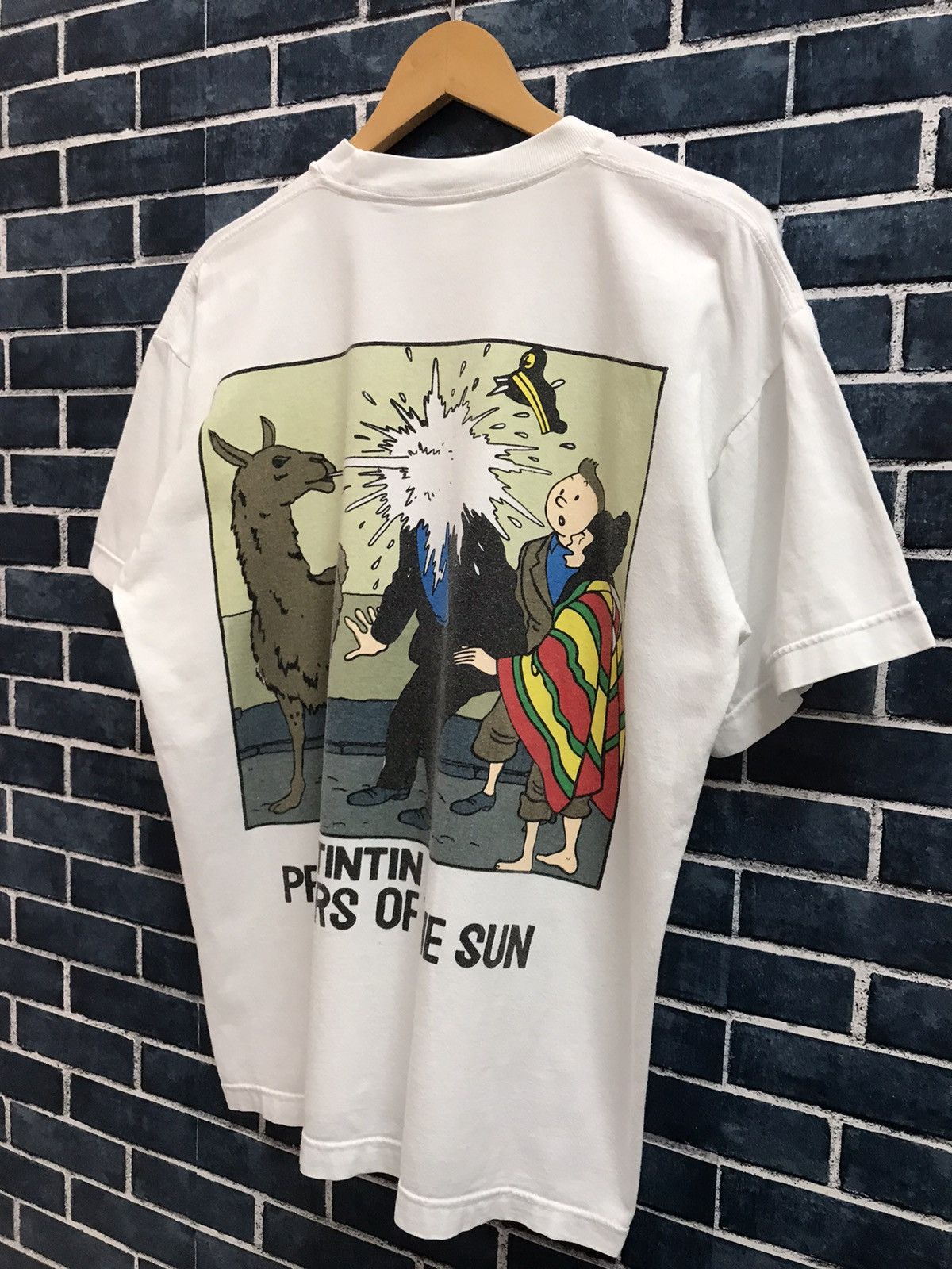 Cartoon Network × Vintage Vintage 90’s TinTin Prisoners Of The Sun Big Print tee Size US L / EU 52-54 / 3 - 3 Thumbnail