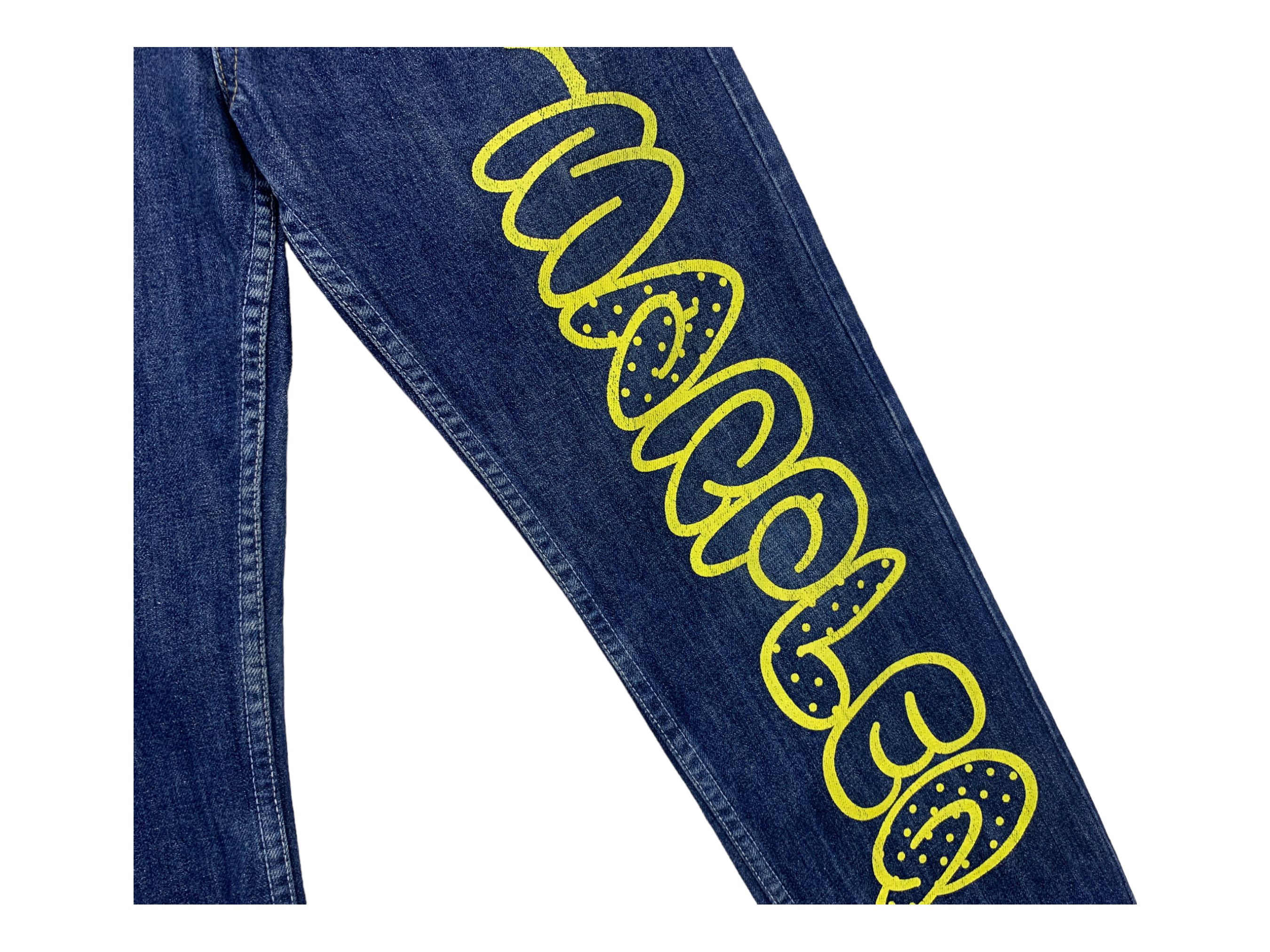 Japanese Brand Morpleq Jeans Big Spell Out Printed Punk Jeans Size US 30 / EU 46 - 13 Thumbnail