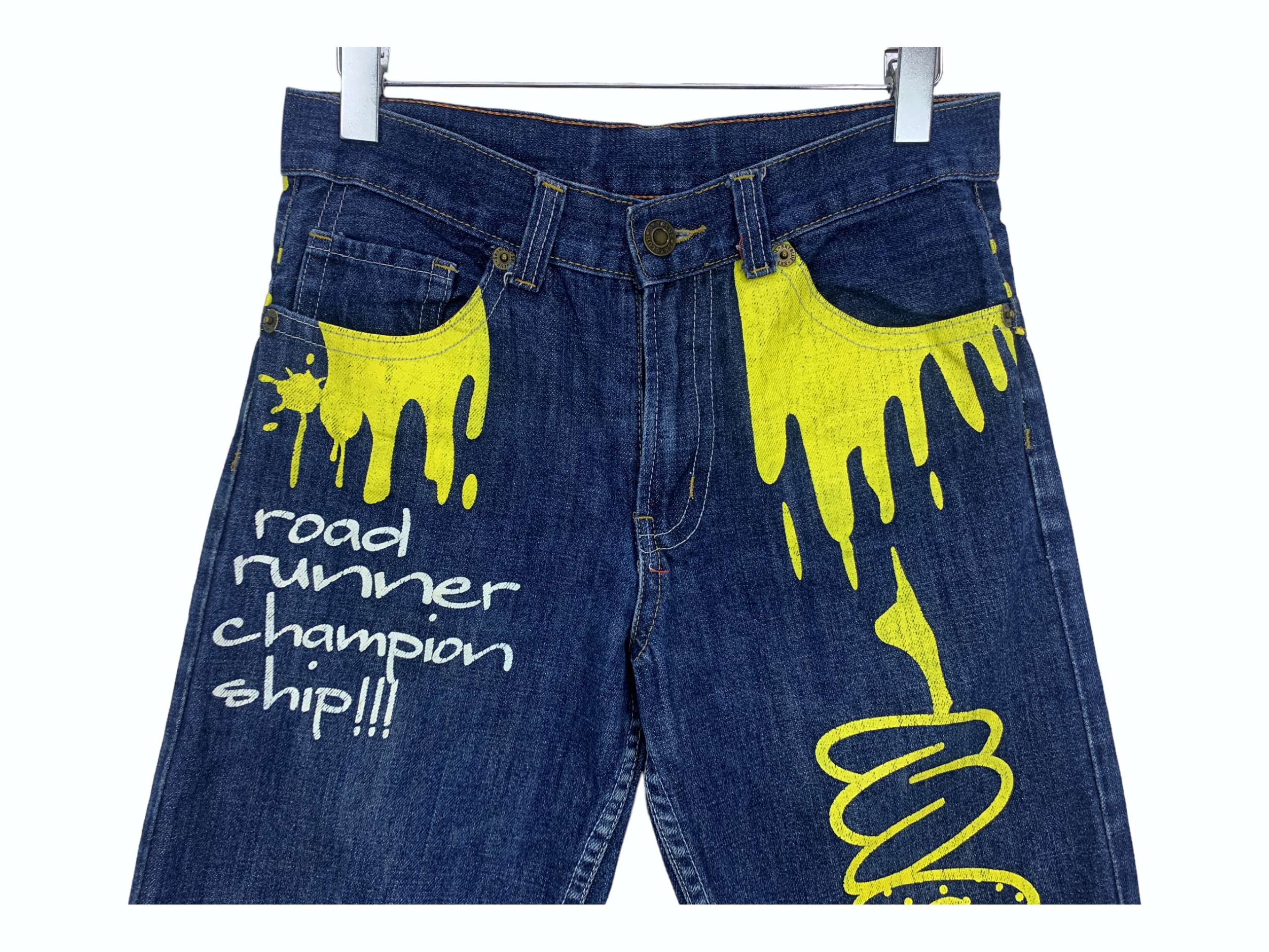 Japanese Brand Morpleq Jeans Big Spell Out Printed Punk Jeans Size US 30 / EU 46 - 3 Thumbnail