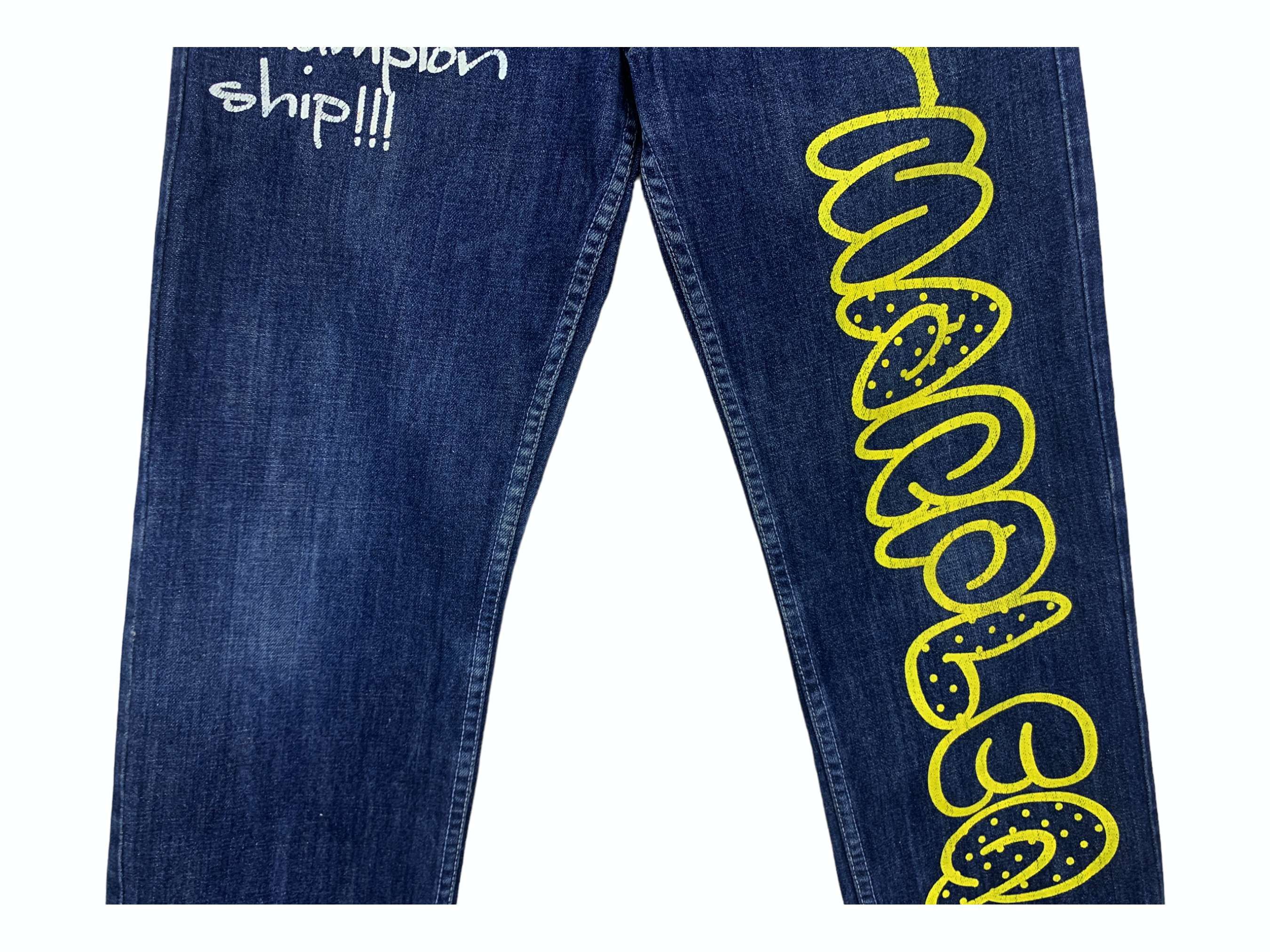 Japanese Brand Morpleq Jeans Big Spell Out Printed Punk Jeans Size US 30 / EU 46 - 4 Thumbnail
