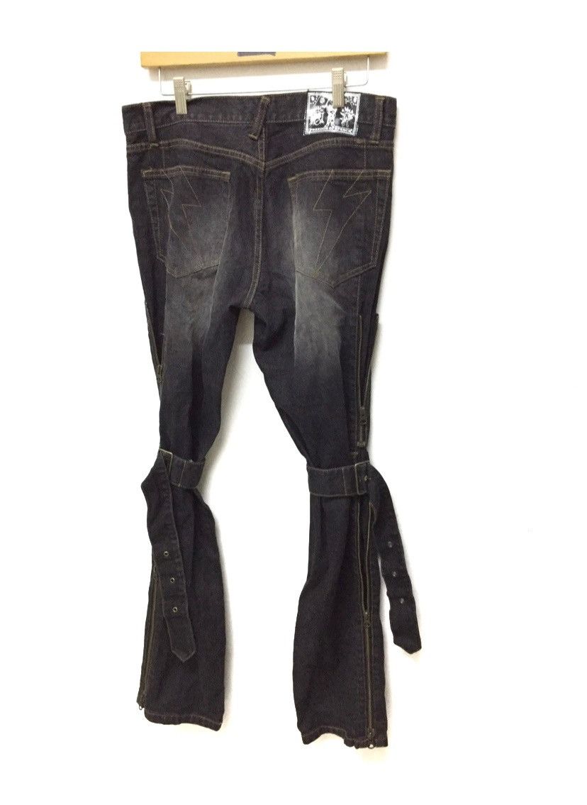 PPFM Multi zipper Bondage Strap adjustable leg denim Size US 33 - 7 Thumbnail
