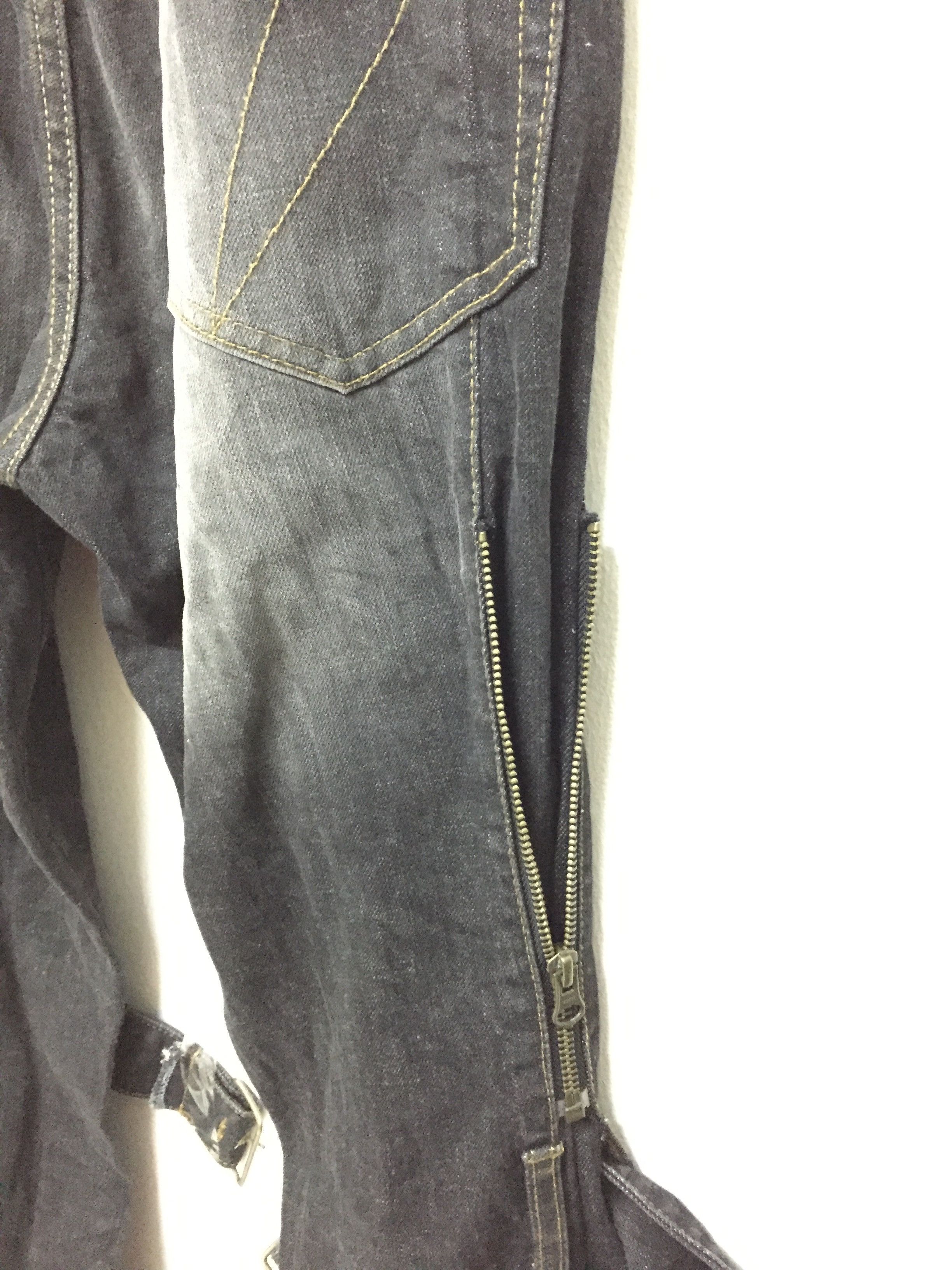 PPFM Multi zipper Bondage Strap adjustable leg denim Size US 33 - 9 Thumbnail
