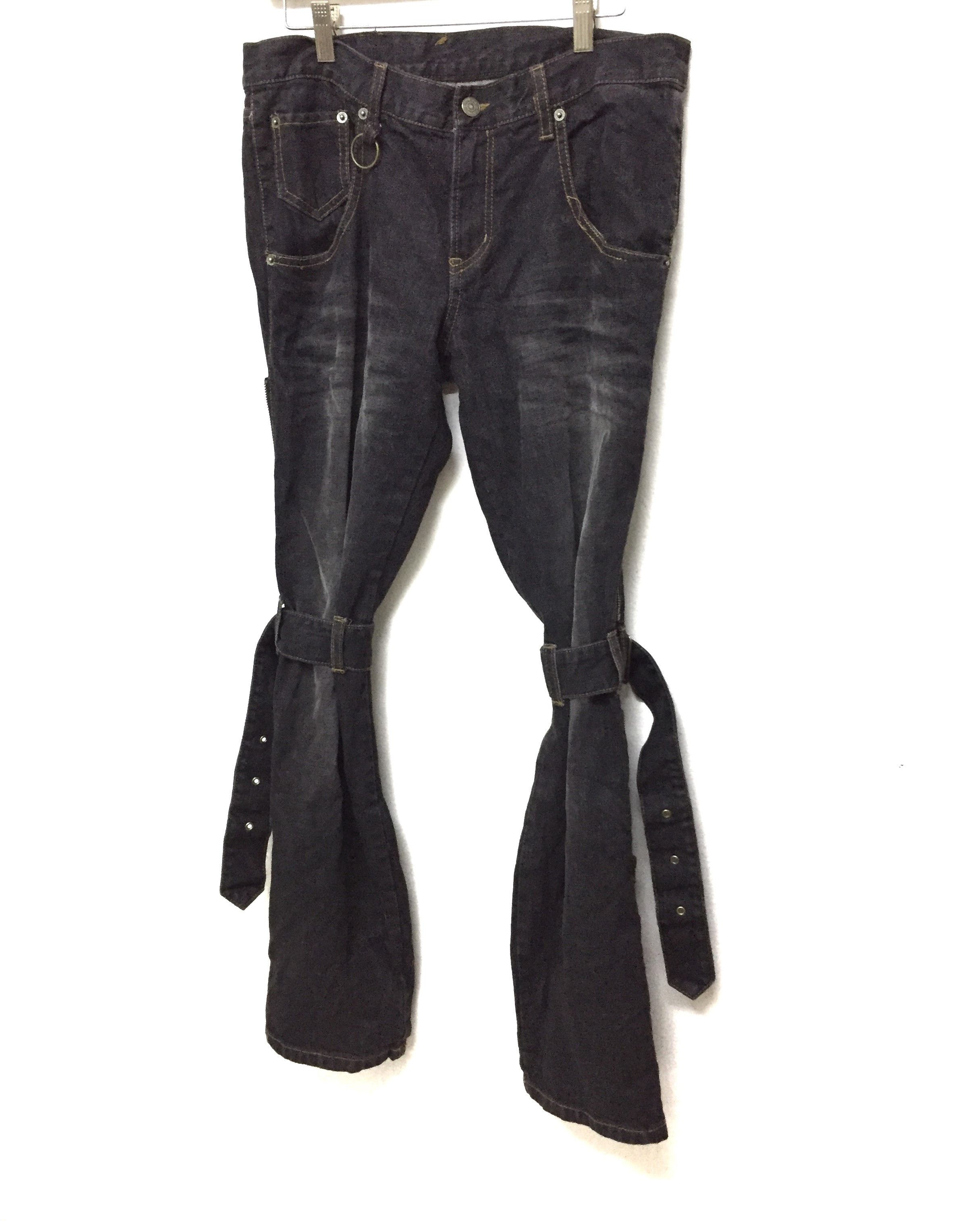 PPFM Multi zipper Bondage Strap adjustable leg denim Size US 33 - 2 Thumbnail