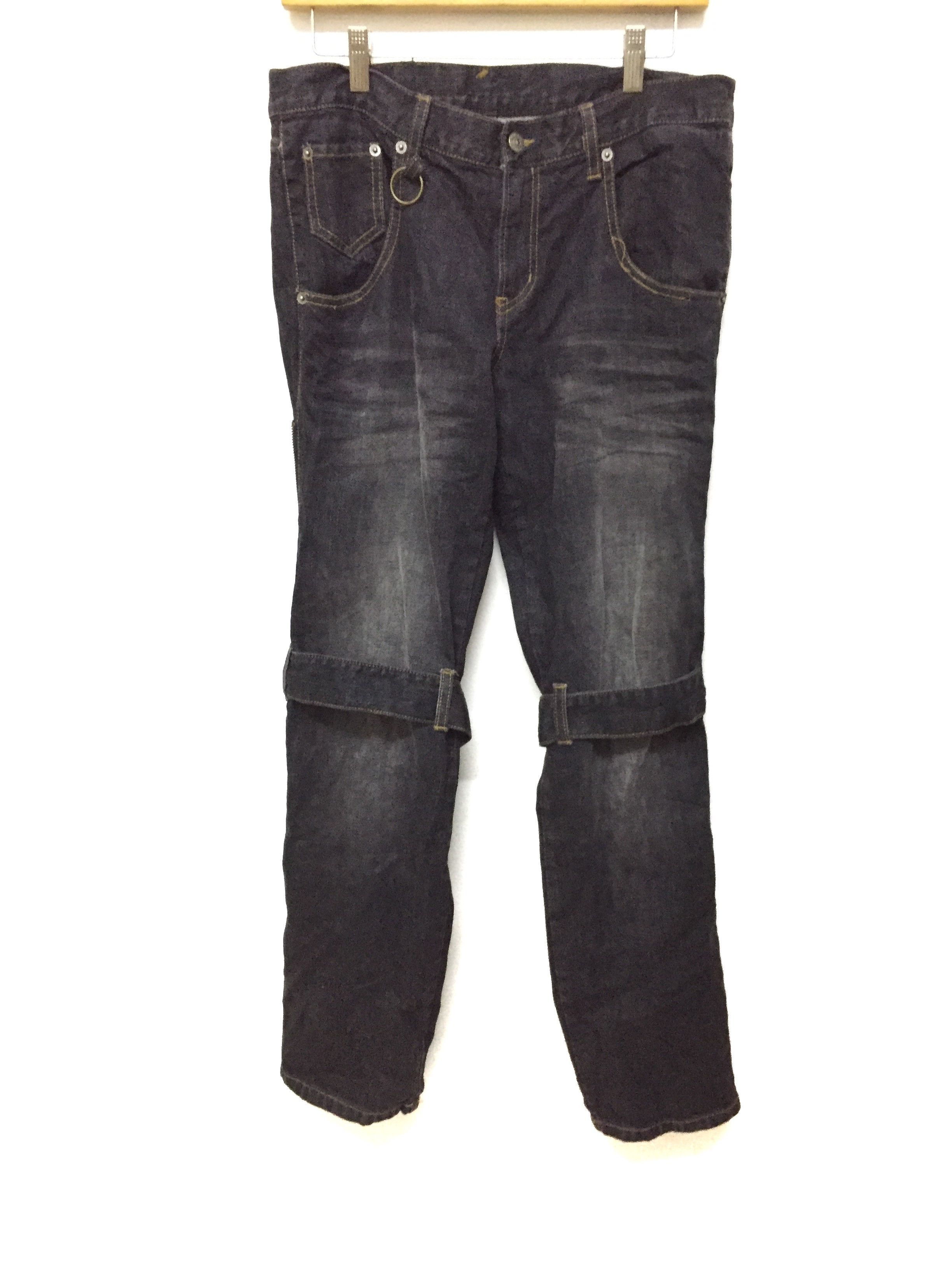 PPFM Multi zipper Bondage Strap adjustable leg denim Size US 33 - 4 Thumbnail