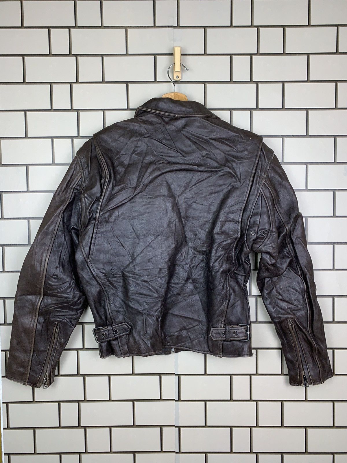 Japanese Brand Vintage Japanese Brand Wind Armor Leather Jacket Size US S / EU 44-46 / 1 - 9 Thumbnail