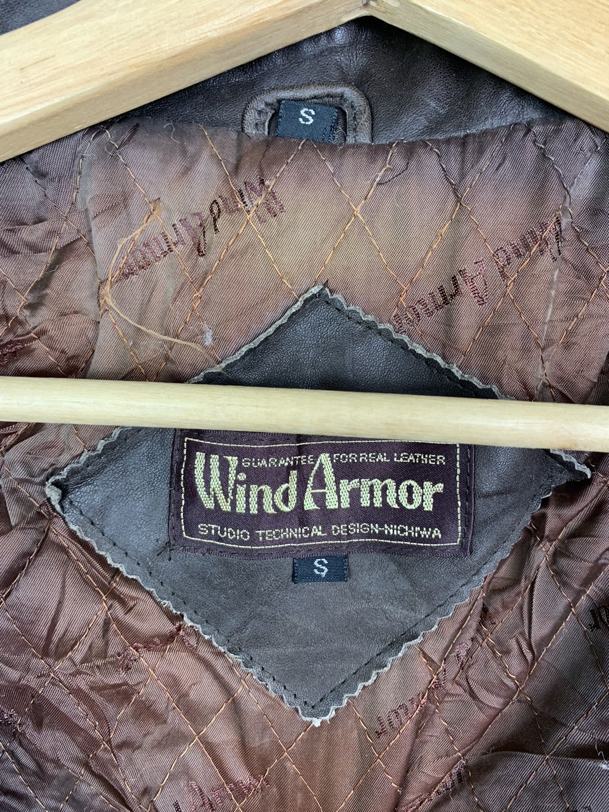 Japanese Brand Vintage Japanese Brand Wind Armor Leather Jacket Size US S / EU 44-46 / 1 - 17 Thumbnail
