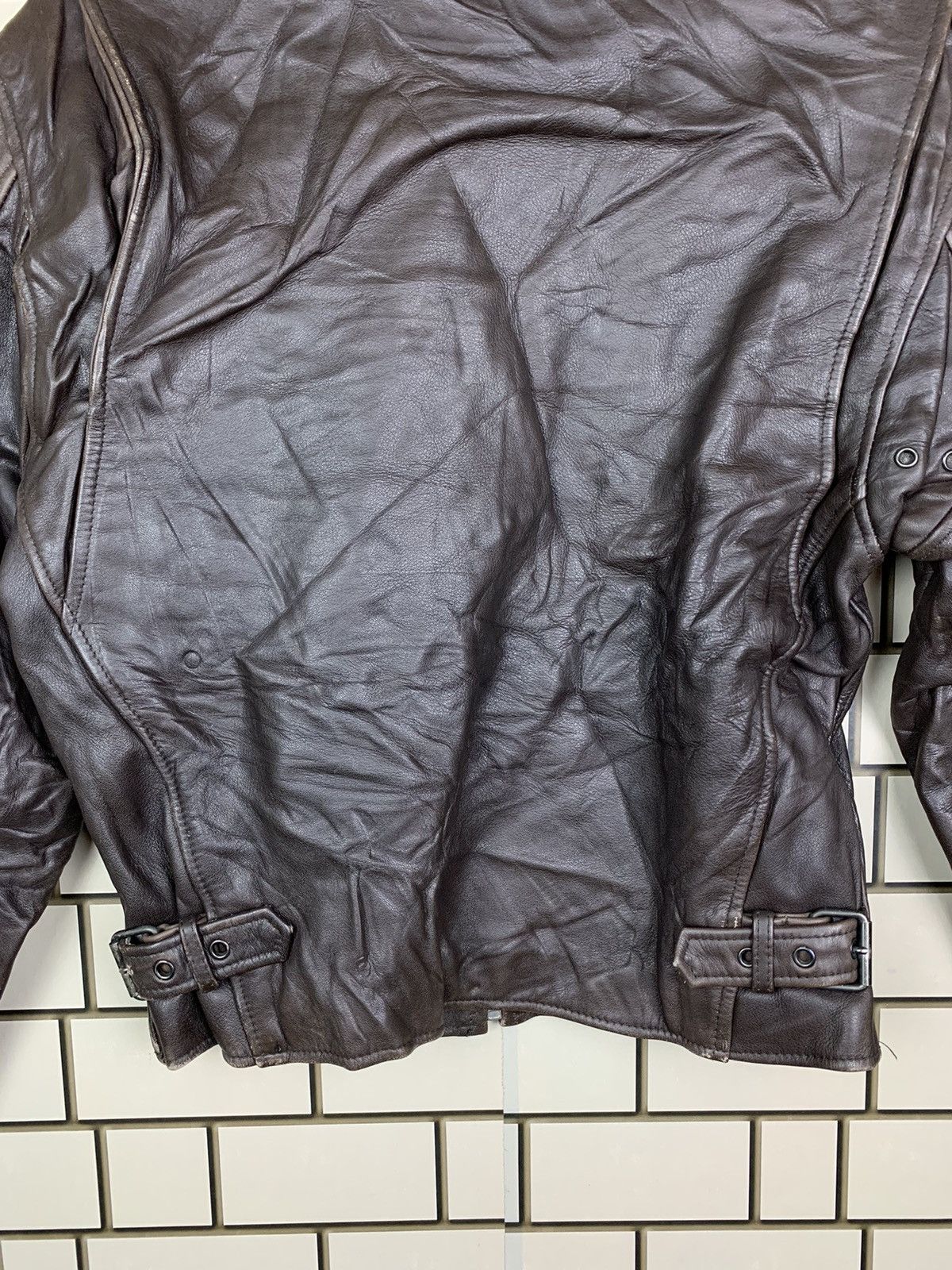 Japanese Brand Vintage Japanese Brand Wind Armor Leather Jacket Size US S / EU 44-46 / 1 - 11 Thumbnail