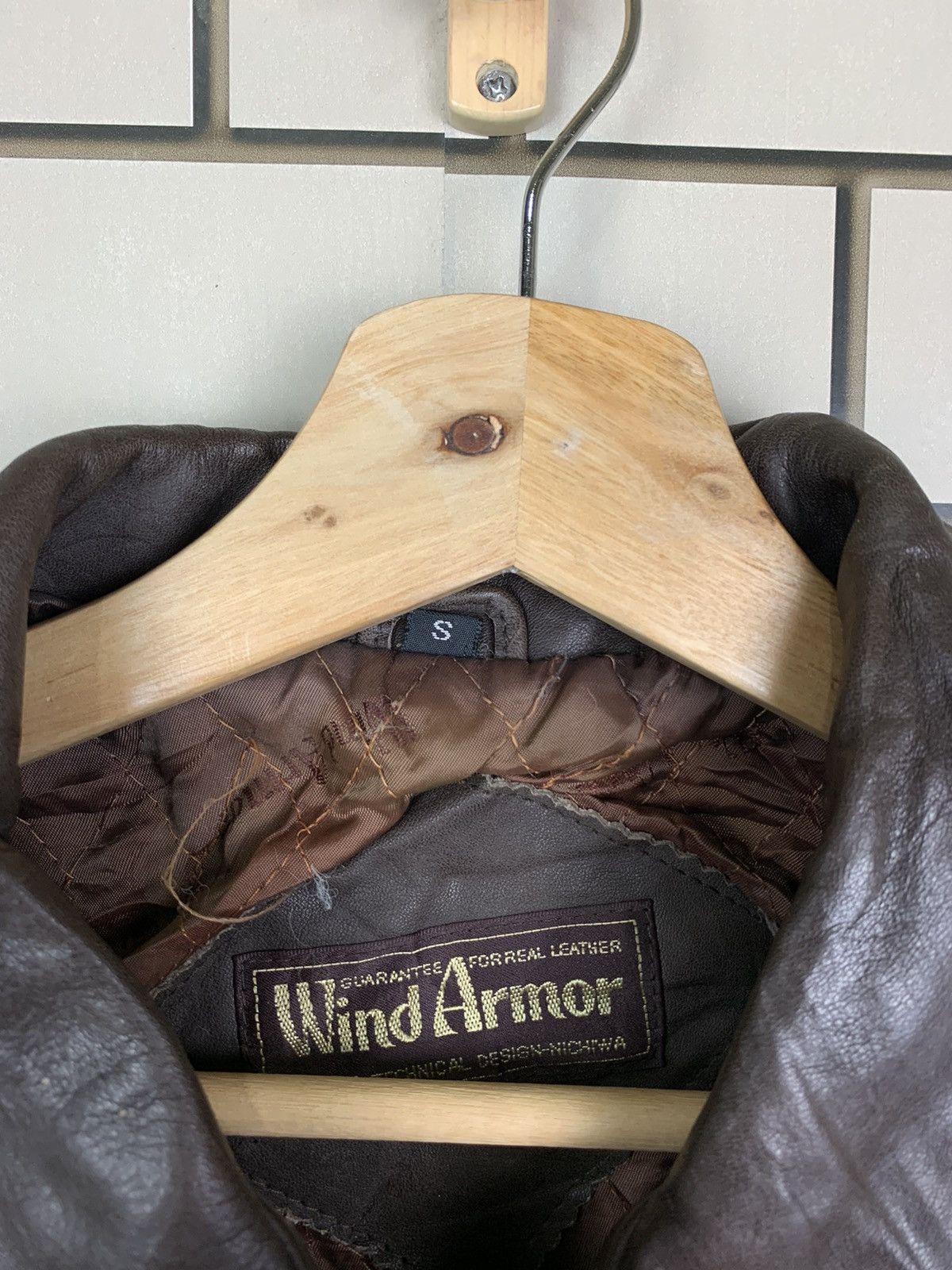 Japanese Brand Vintage Japanese Brand Wind Armor Leather Jacket Size US S / EU 44-46 / 1 - 8 Thumbnail