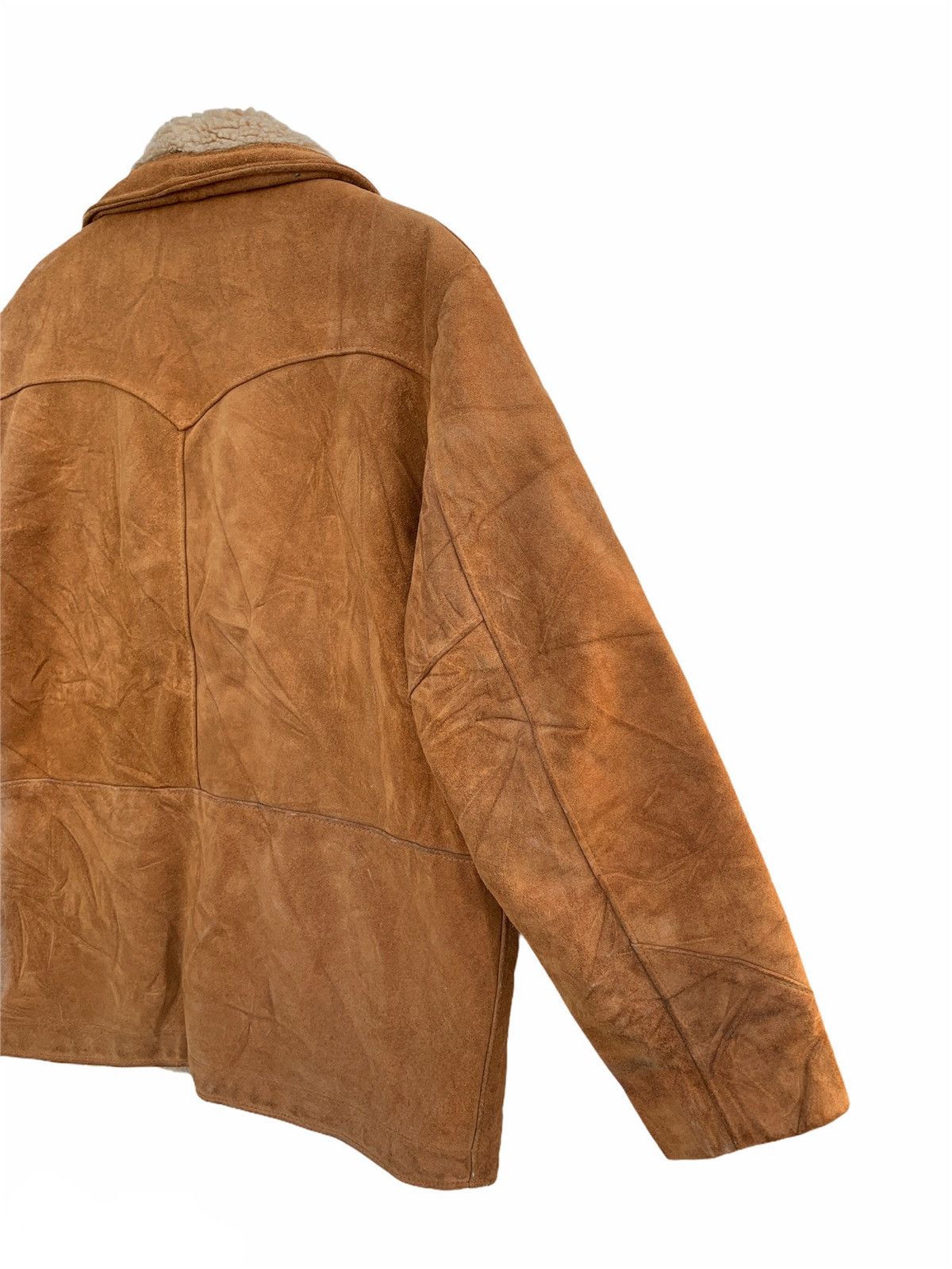 Genuine Leather Vintage 70’s Schott Western Sherpa Suede Leather Jacket Size US XS / EU 42 / 0 - 12 Thumbnail