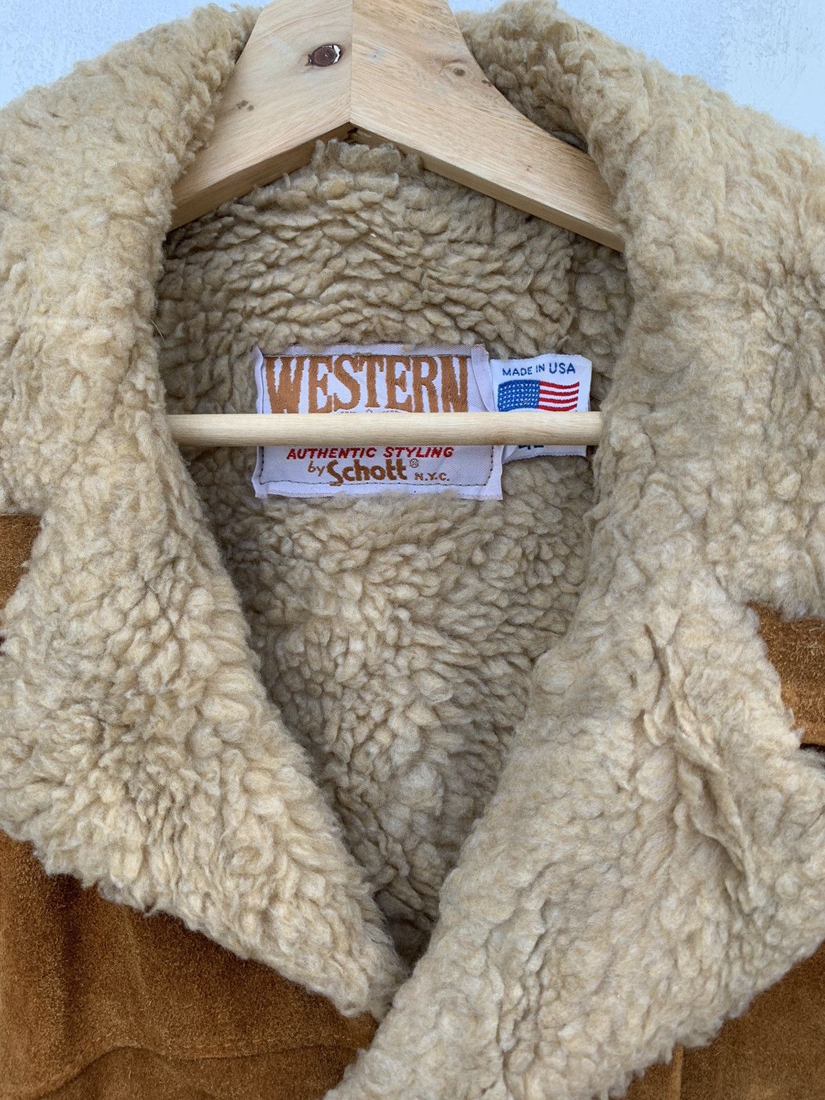 Genuine Leather Vintage 70’s Schott Western Sherpa Suede Leather Jacket Size US XS / EU 42 / 0 - 17 Thumbnail