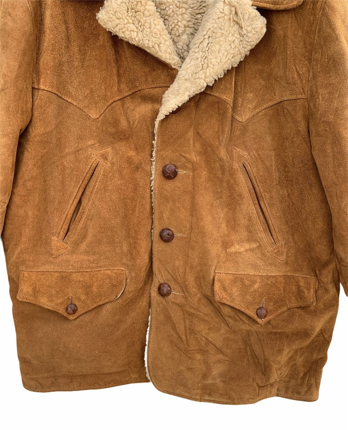 Genuine Leather Vintage 70’s Schott Western Sherpa Suede Leather Jacket Size US XS / EU 42 / 0 - 3 Thumbnail