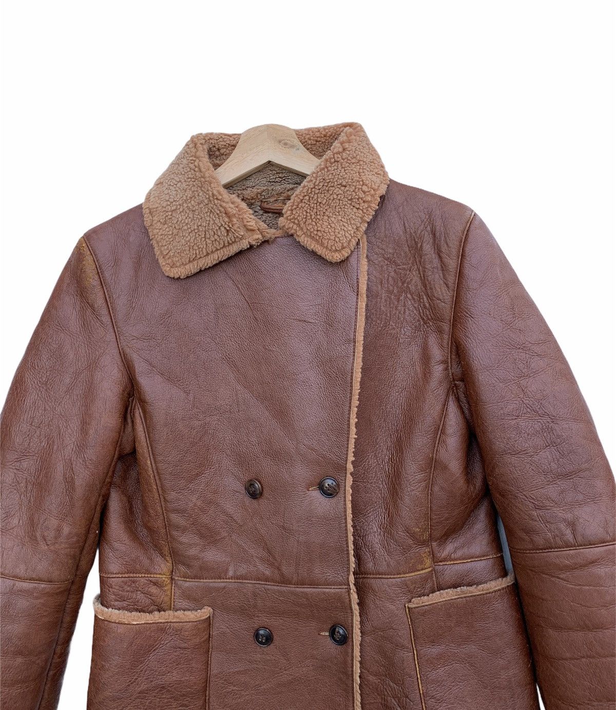 Vintage Vintage Petit Fance Leather Sherpa Jacket Size US M / EU 48-50 / 2 - 4 Thumbnail