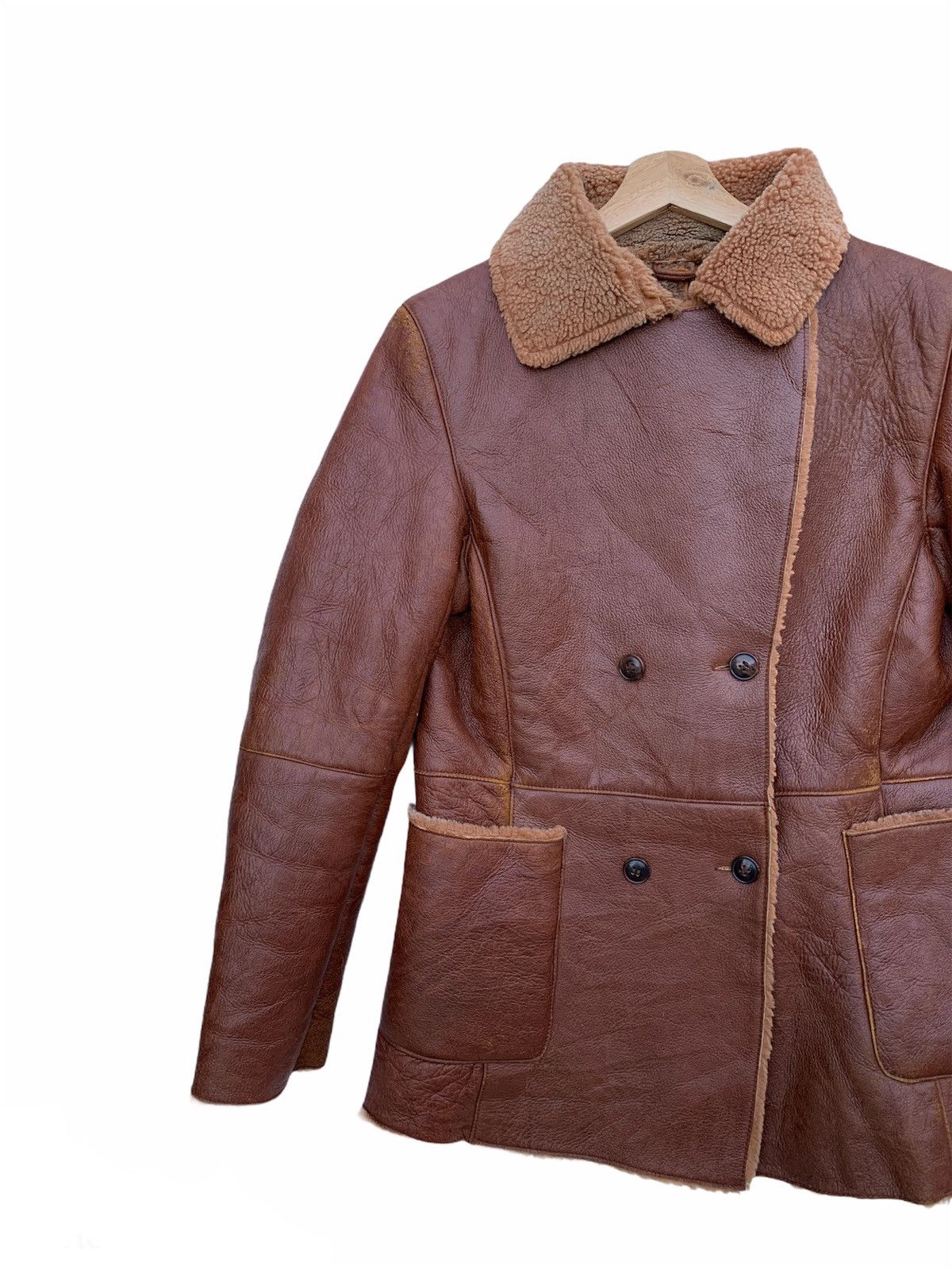 Vintage Vintage Petit Fance Leather Sherpa Jacket Size US M / EU 48-50 / 2 - 2 Thumbnail