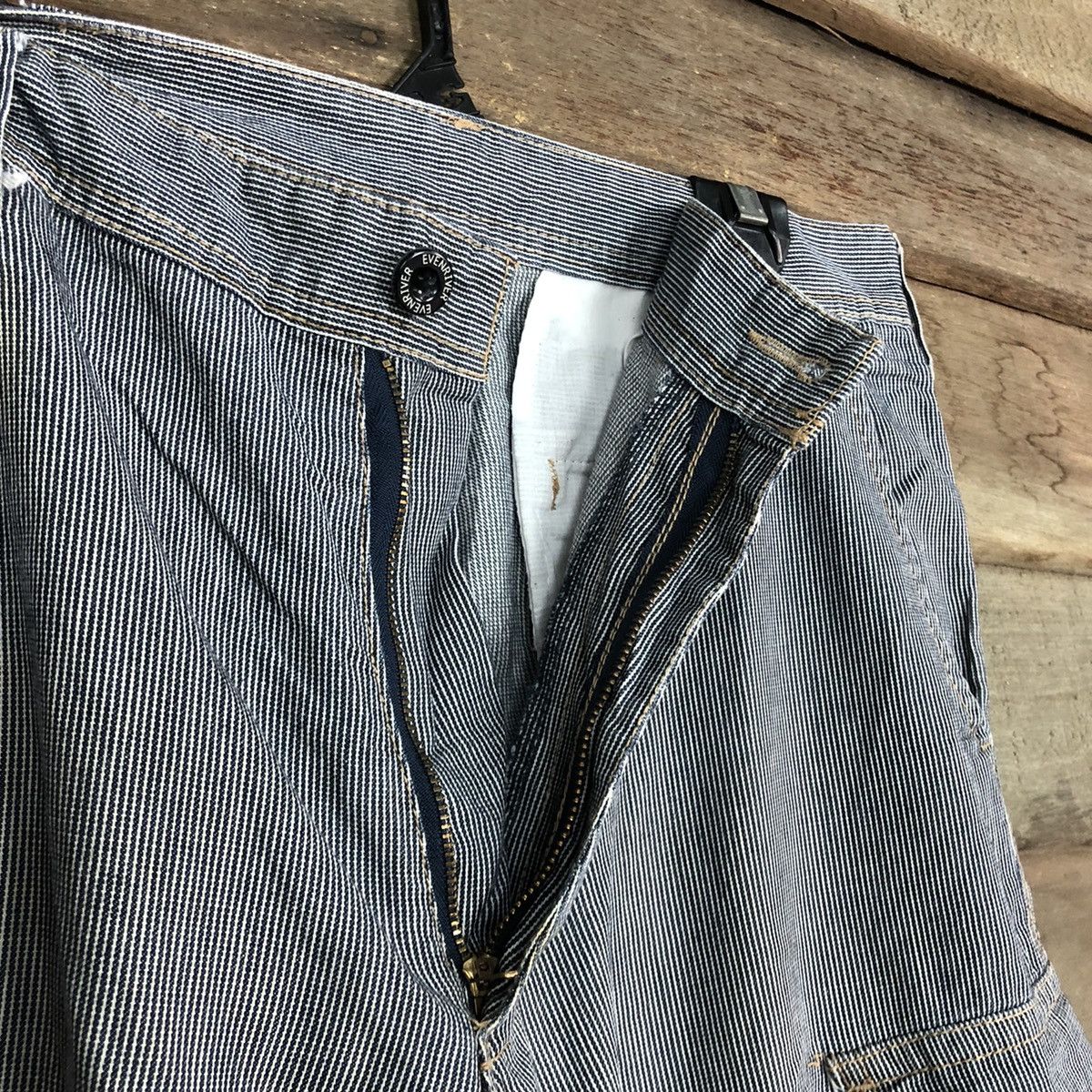 Japanese Brand × OVER THE STRiPES Evenriver Stripe Grey Multipocket Cargo Pants #2994 Size US 32 / EU 48 - 9 Thumbnail