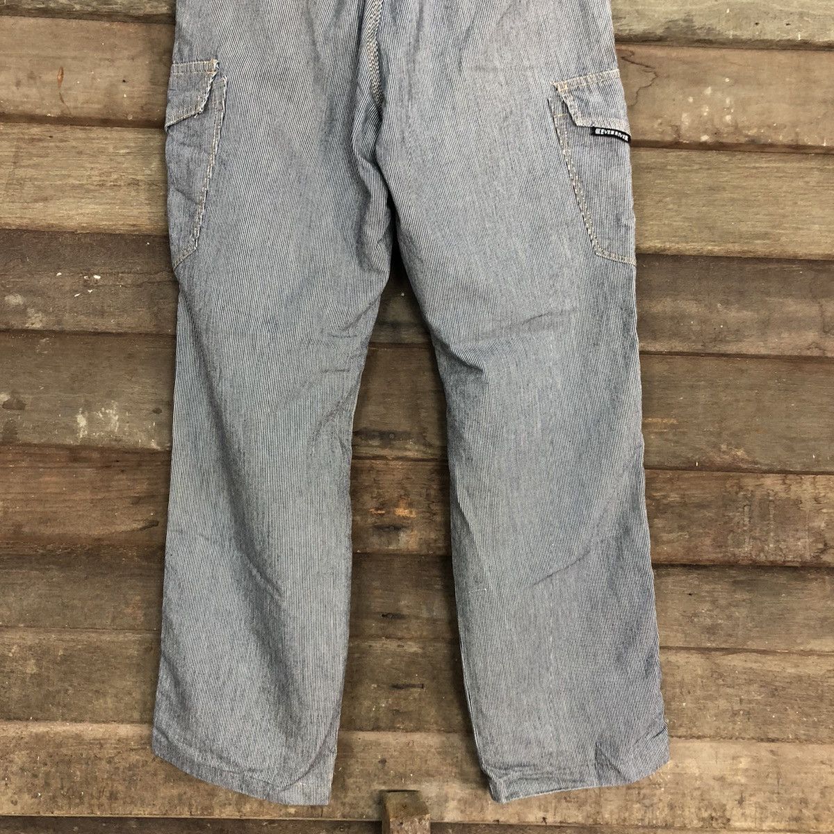 Japanese Brand × OVER THE STRiPES Evenriver Stripe Grey Multipocket Cargo Pants #2994 Size US 32 / EU 48 - 12 Thumbnail