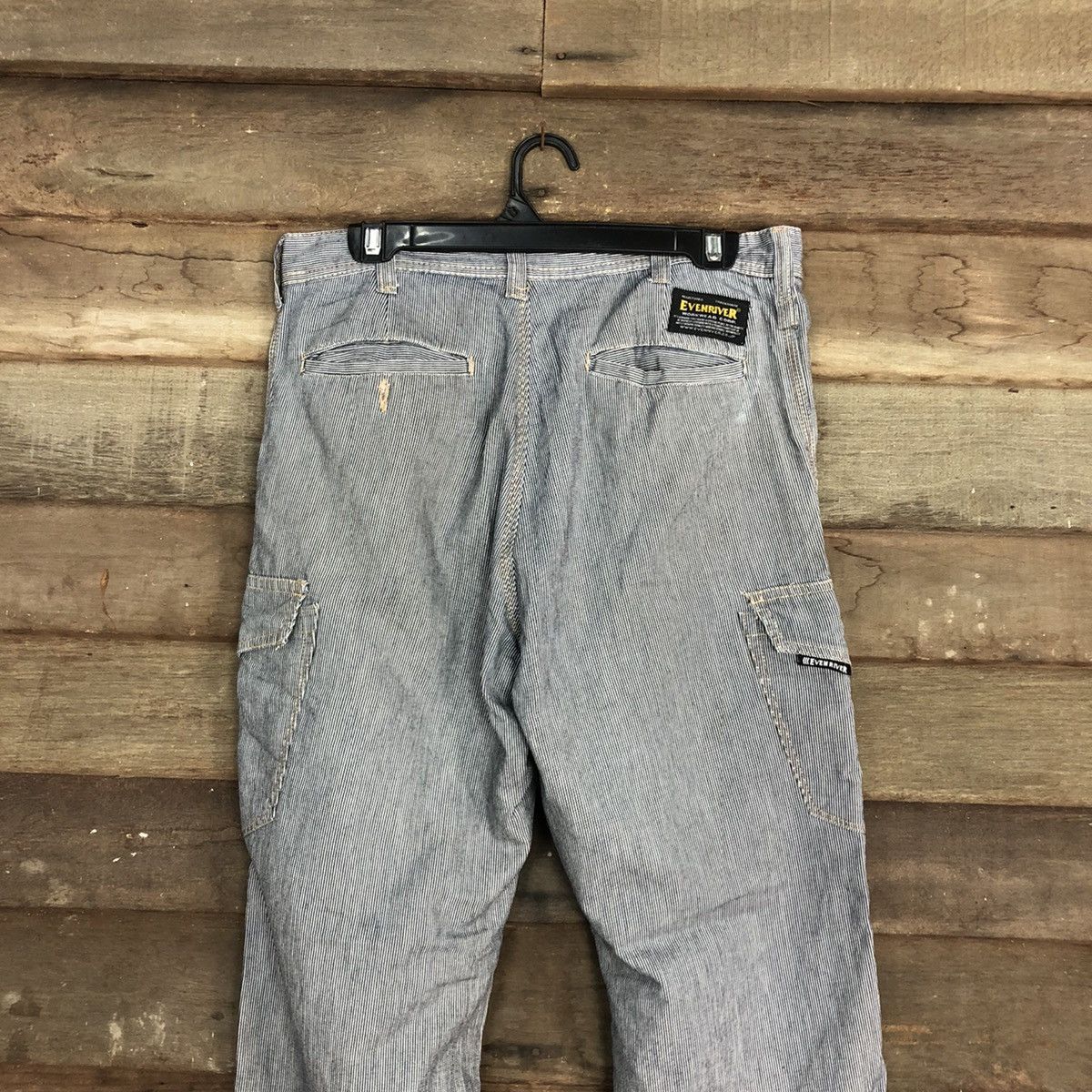 Japanese Brand × OVER THE STRiPES Evenriver Stripe Grey Multipocket Cargo Pants #2994 Size US 32 / EU 48 - 11 Thumbnail