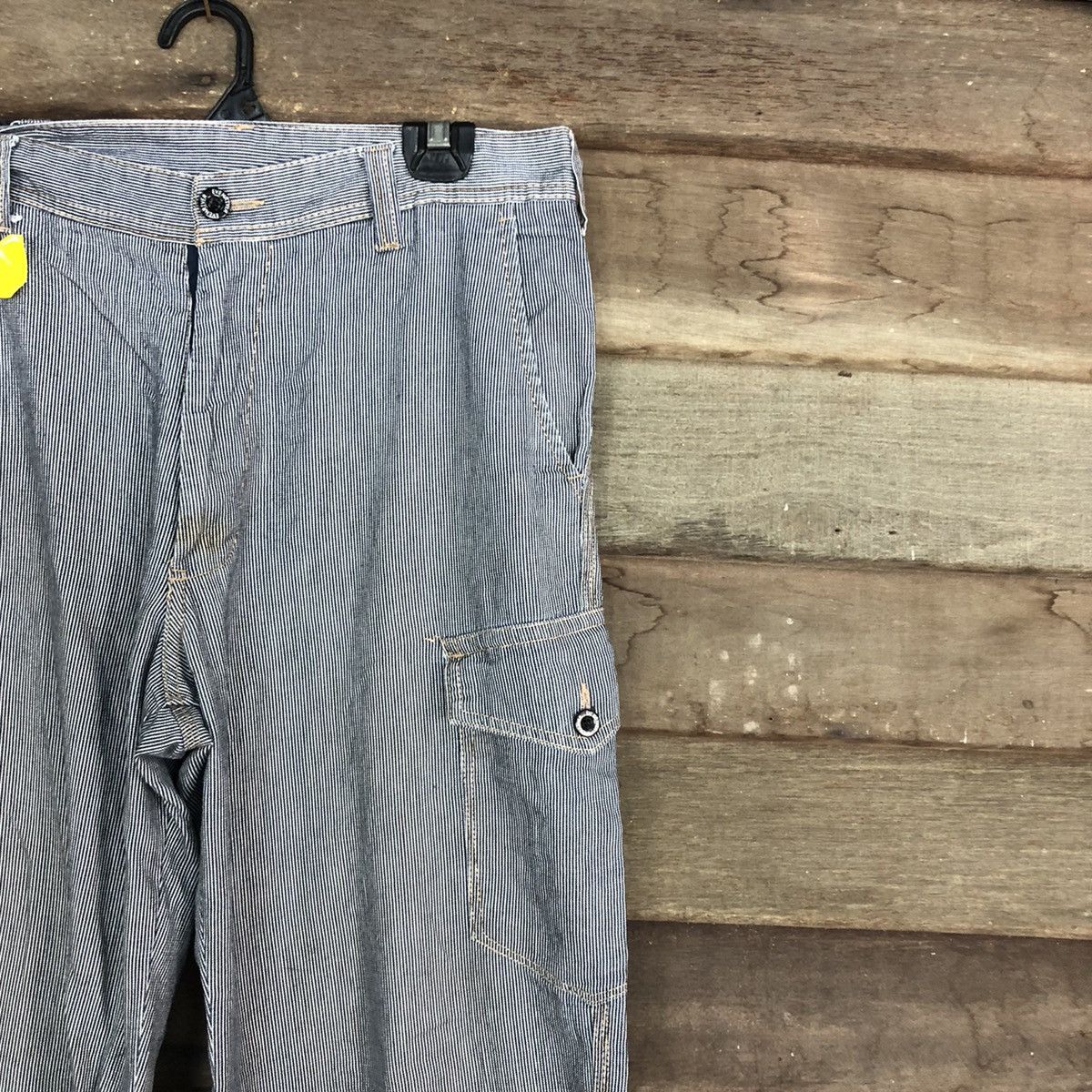 Japanese Brand × OVER THE STRiPES Evenriver Stripe Grey Multipocket Cargo Pants #2994 Size US 32 / EU 48 - 5 Thumbnail