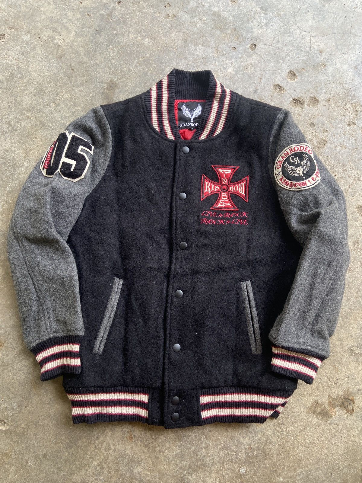 Japanese Brand Granrodeo Glamorous 05 Rock & Roll SE Wool Varsity Jacket Size US M / EU 48-50 / 2 - 1 Thumbnail