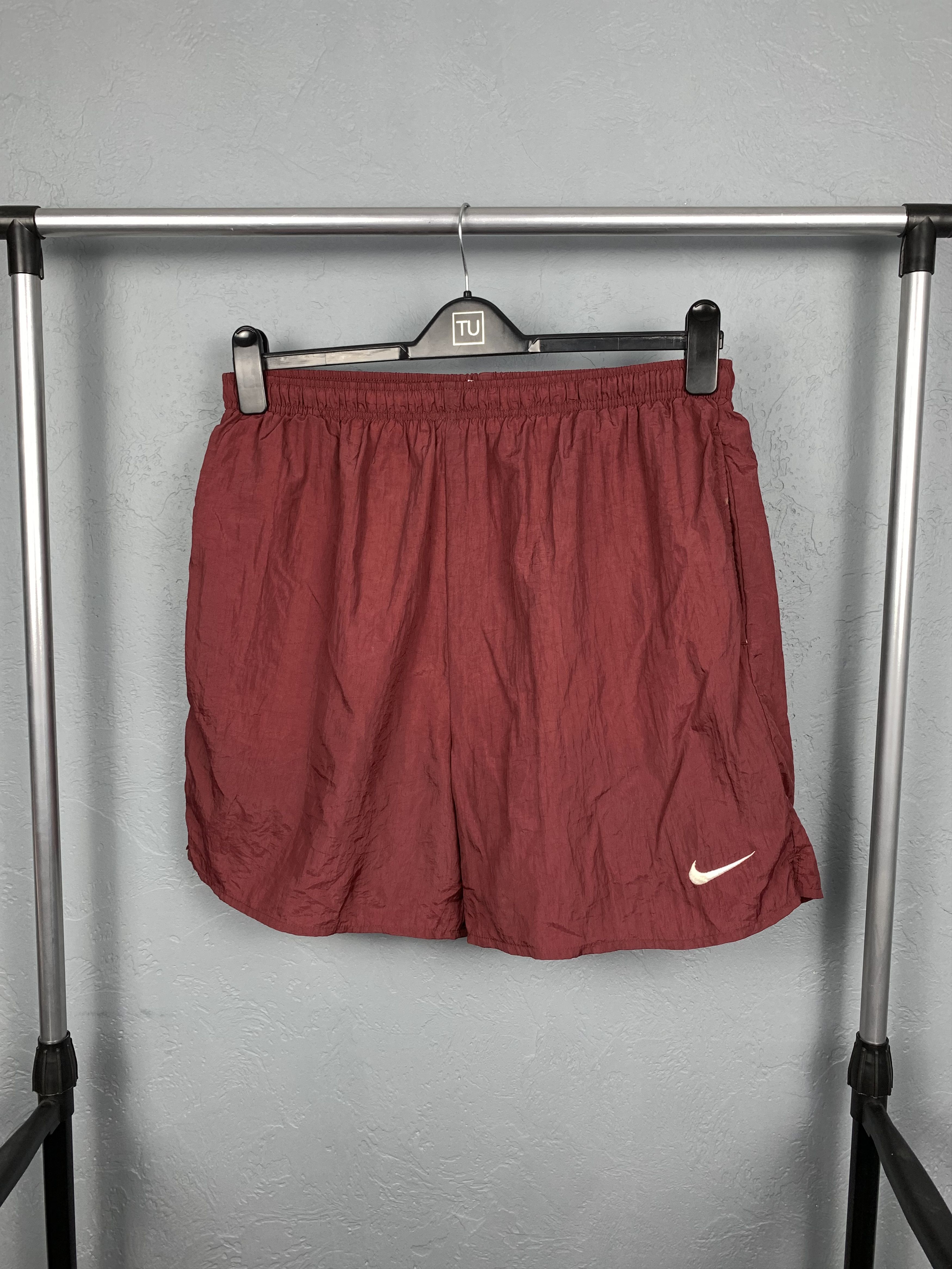 Nike Nike 90s Vintage Mens Nylon Shorts Y2K Swoosh Size US 36 / EU 52 - 3 Thumbnail