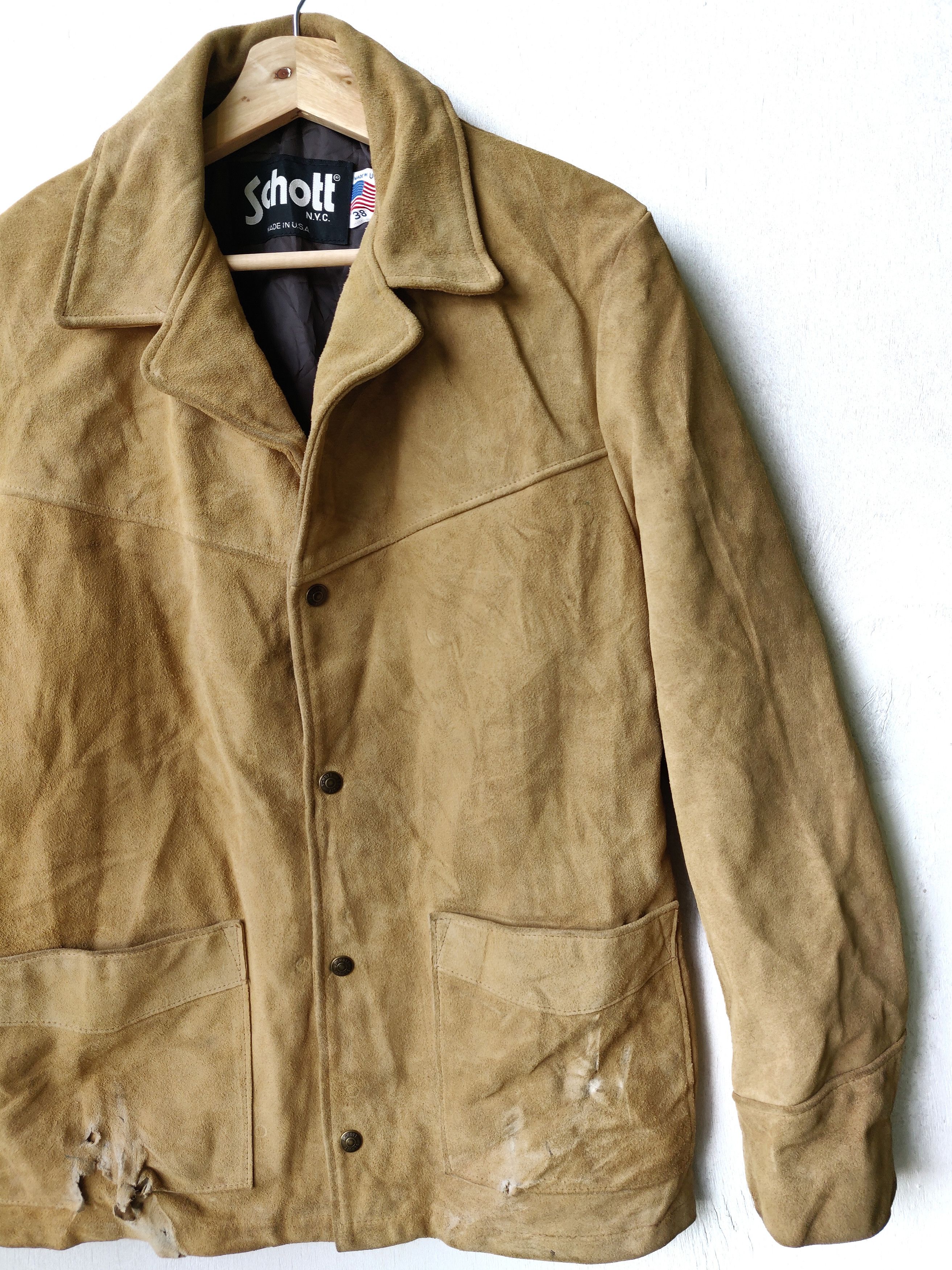Genuine Leather Vintage 80/90s Schott Full Leather Jacket Size US M / EU 48-50 / 2 - 4 Thumbnail