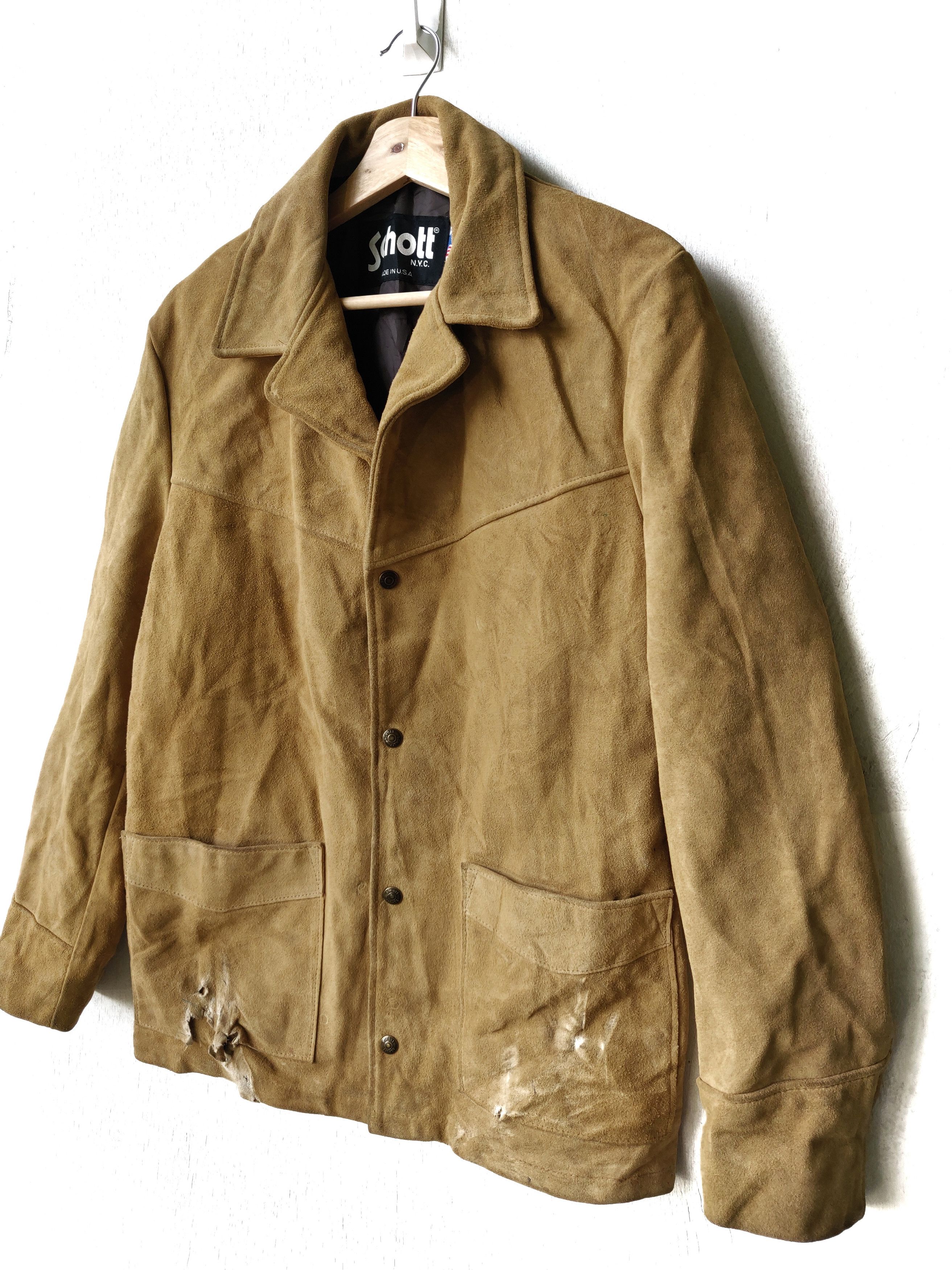 Genuine Leather Vintage 80/90s Schott Full Leather Jacket Size US M / EU 48-50 / 2 - 2 Thumbnail