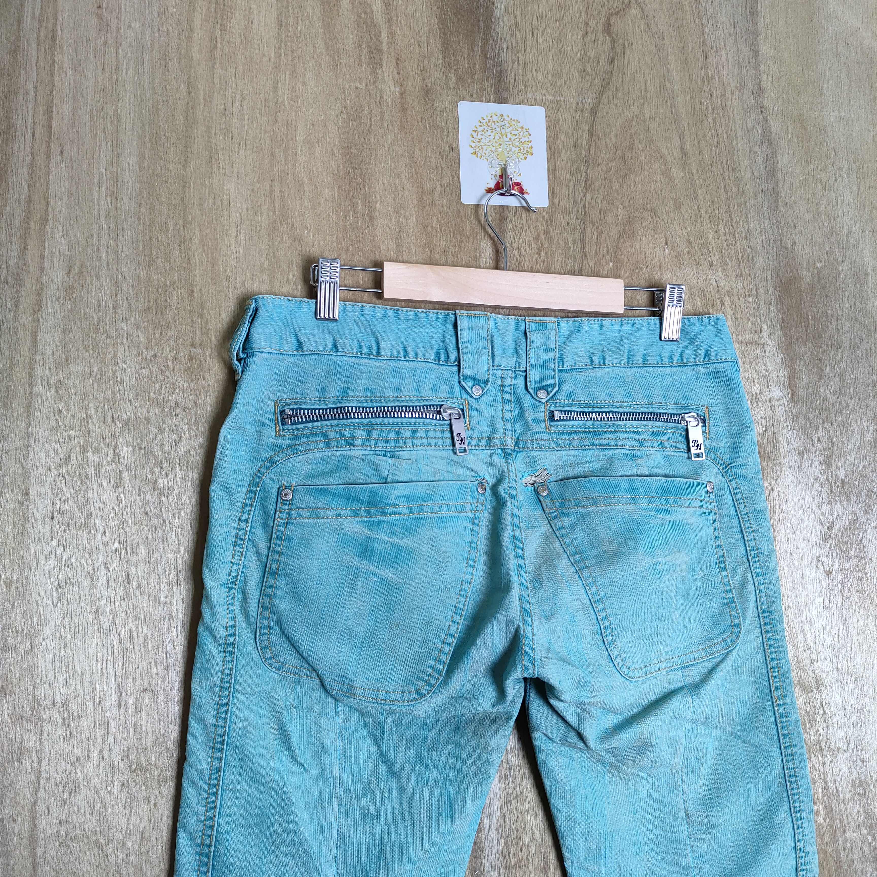 Japanese Brand VINTAGE BACK NUMBER FADED GREEN BUSH PANTS Size US 31 - 11 Thumbnail