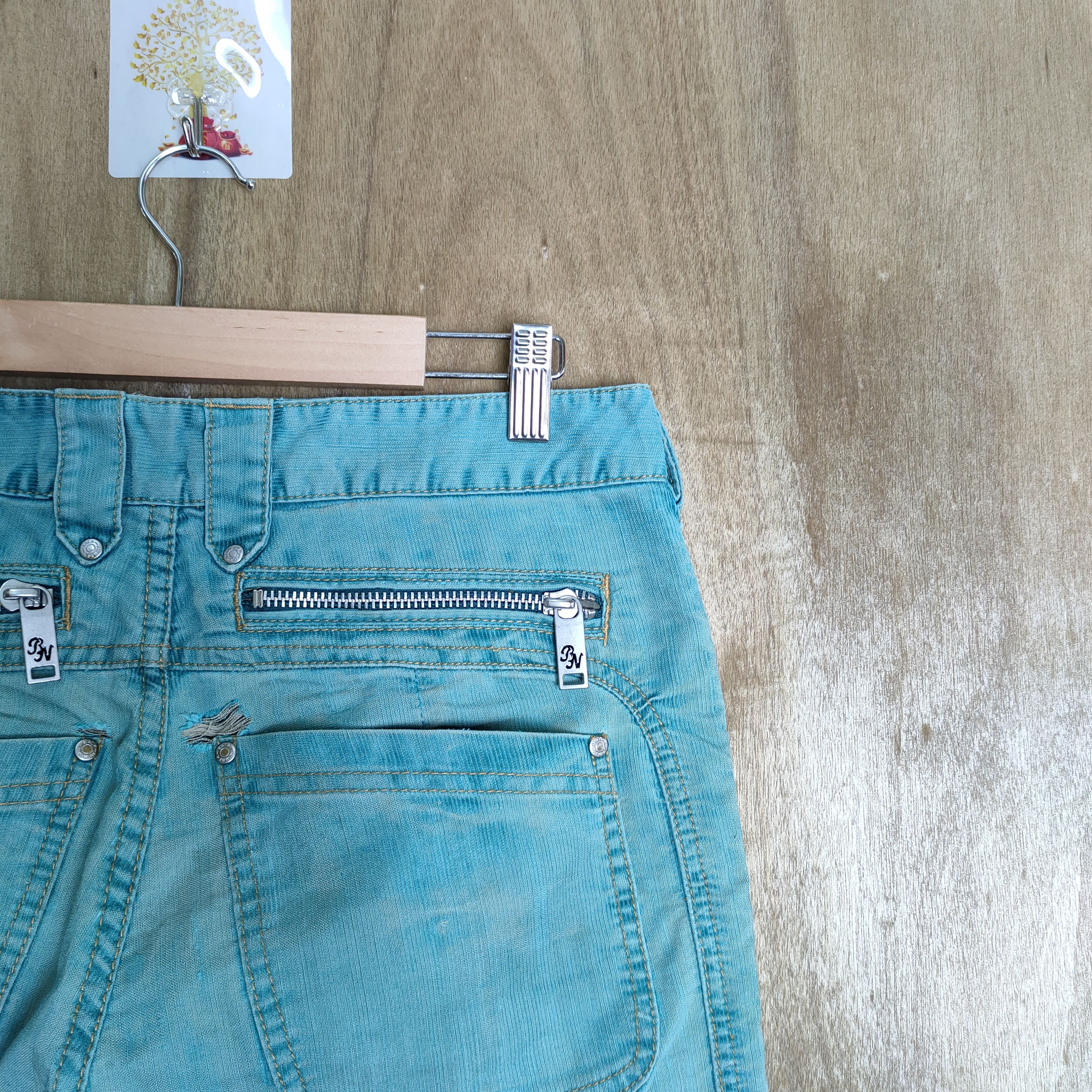 Japanese Brand VINTAGE BACK NUMBER FADED GREEN BUSH PANTS Size US 31 - 13 Thumbnail