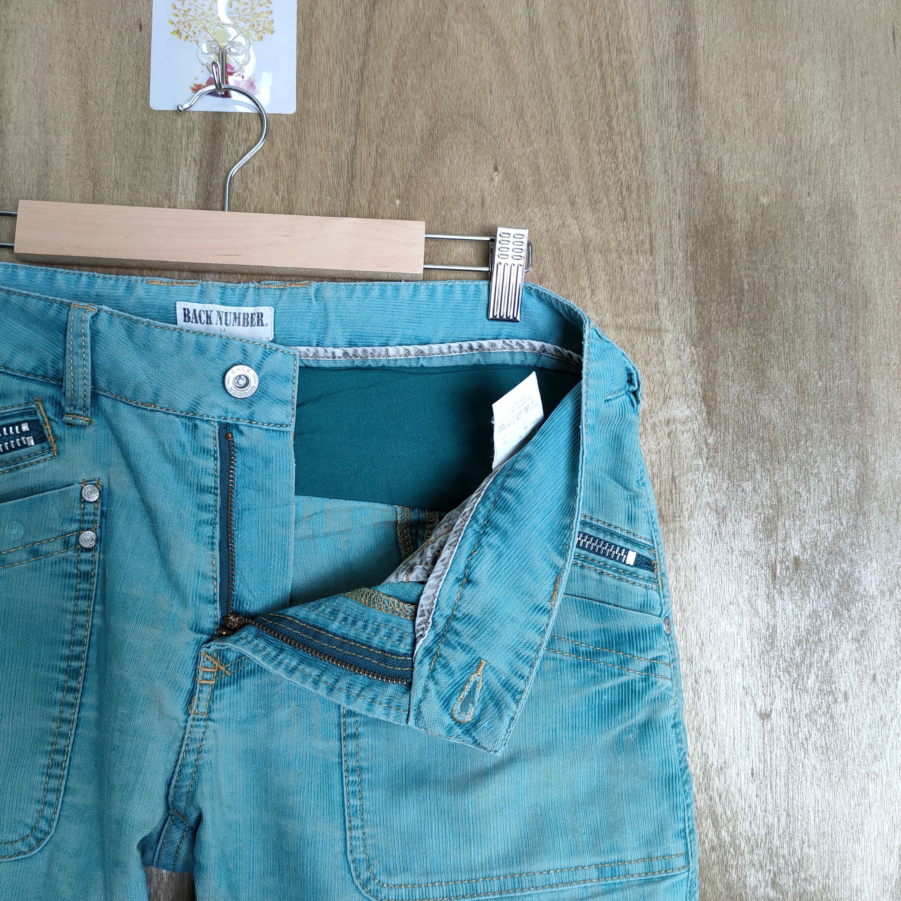 Japanese Brand VINTAGE BACK NUMBER FADED GREEN BUSH PANTS Size US 31 - 9 Thumbnail