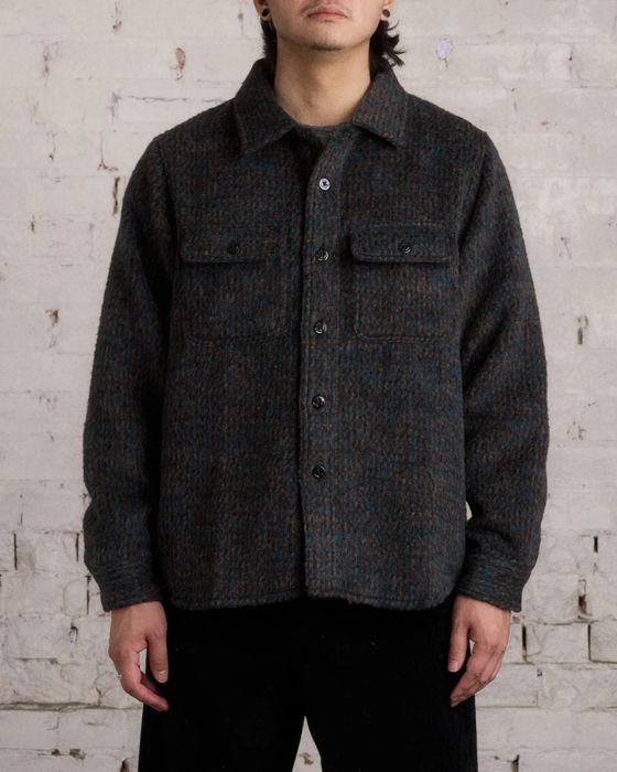 Stussy Stüssy Speckled Wool CPO Shirt in Black | Grailed