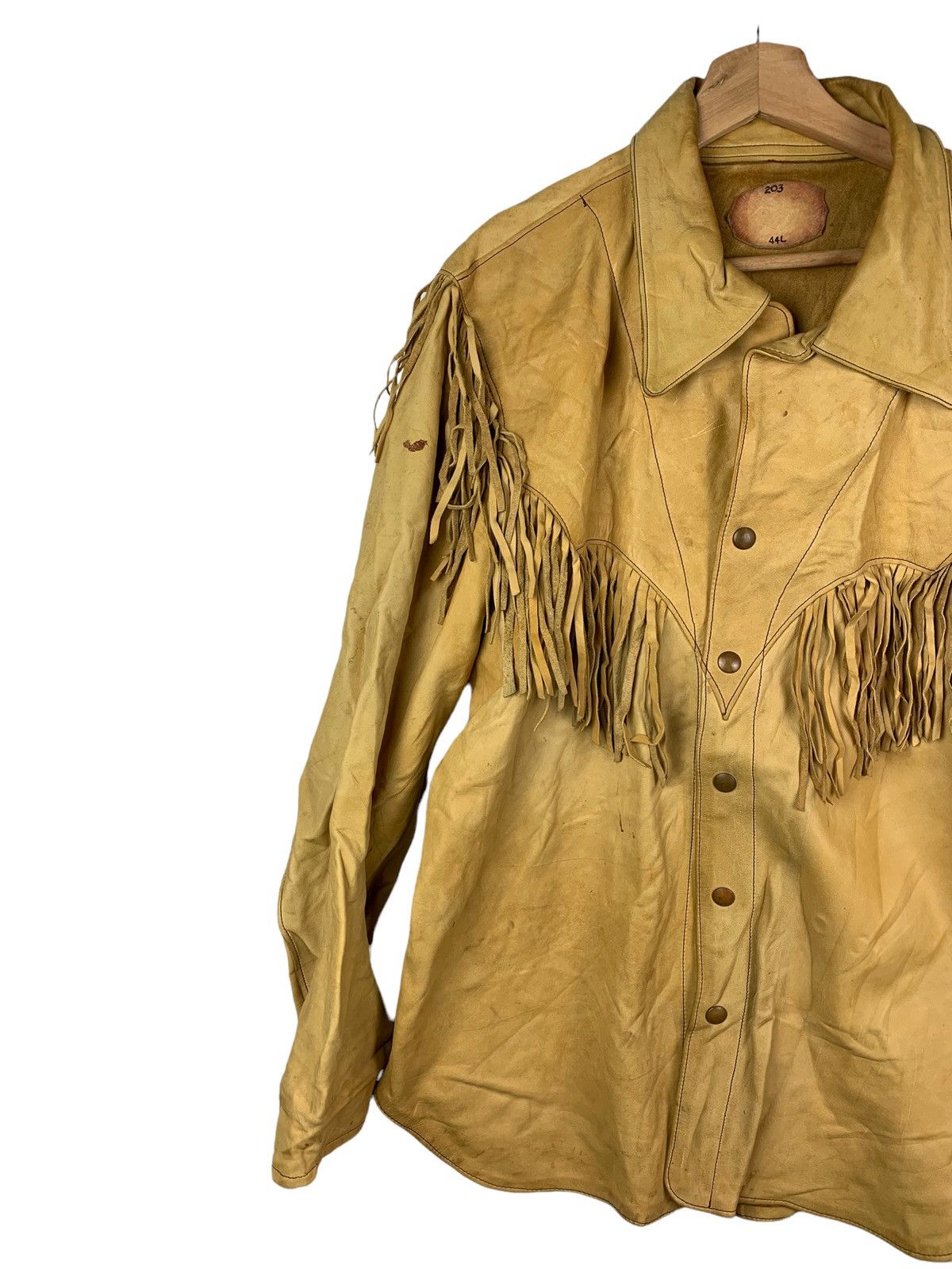 14th Addiction 🔥Vintage 203 American Red Indian Style Fulll Leather Jacket Size US L / EU 52-54 / 3 - 4 Thumbnail
