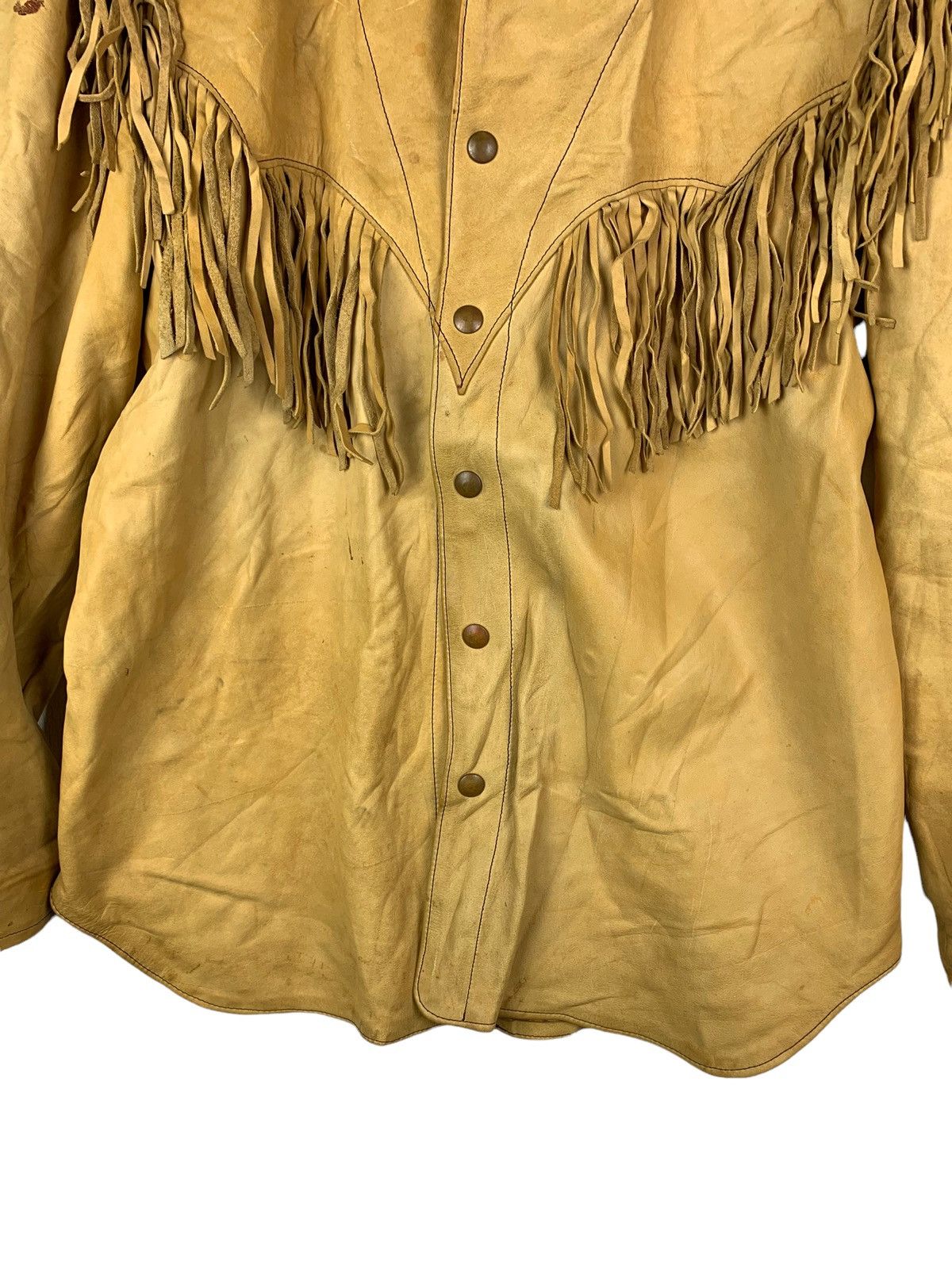 14th Addiction 🔥Vintage 203 American Red Indian Style Fulll Leather Jacket Size US L / EU 52-54 / 3 - 3 Thumbnail