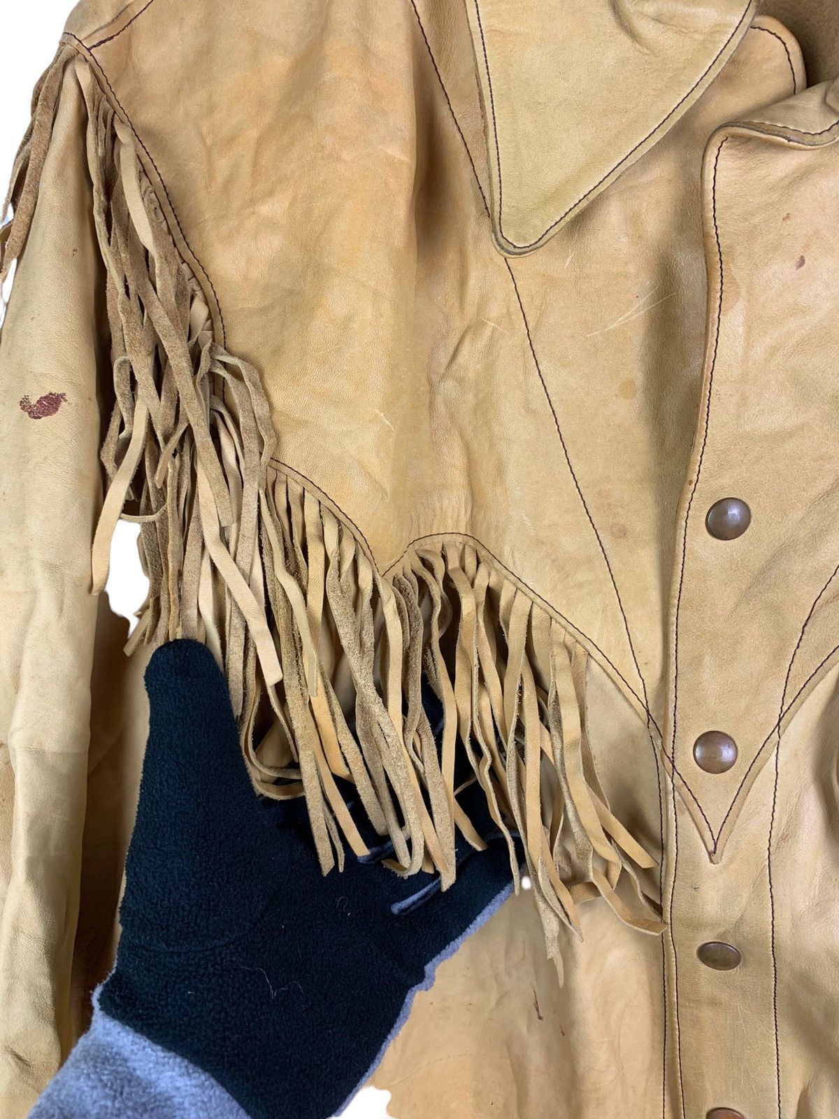 14th Addiction 🔥Vintage 203 American Red Indian Style Fulll Leather Jacket Size US L / EU 52-54 / 3 - 20 Thumbnail