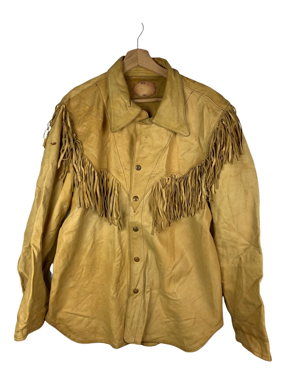 14th Addiction 🔥Vintage 203 American Red Indian Style Fulll Leather Jacket Size US L / EU 52-54 / 3 - 1 Thumbnail