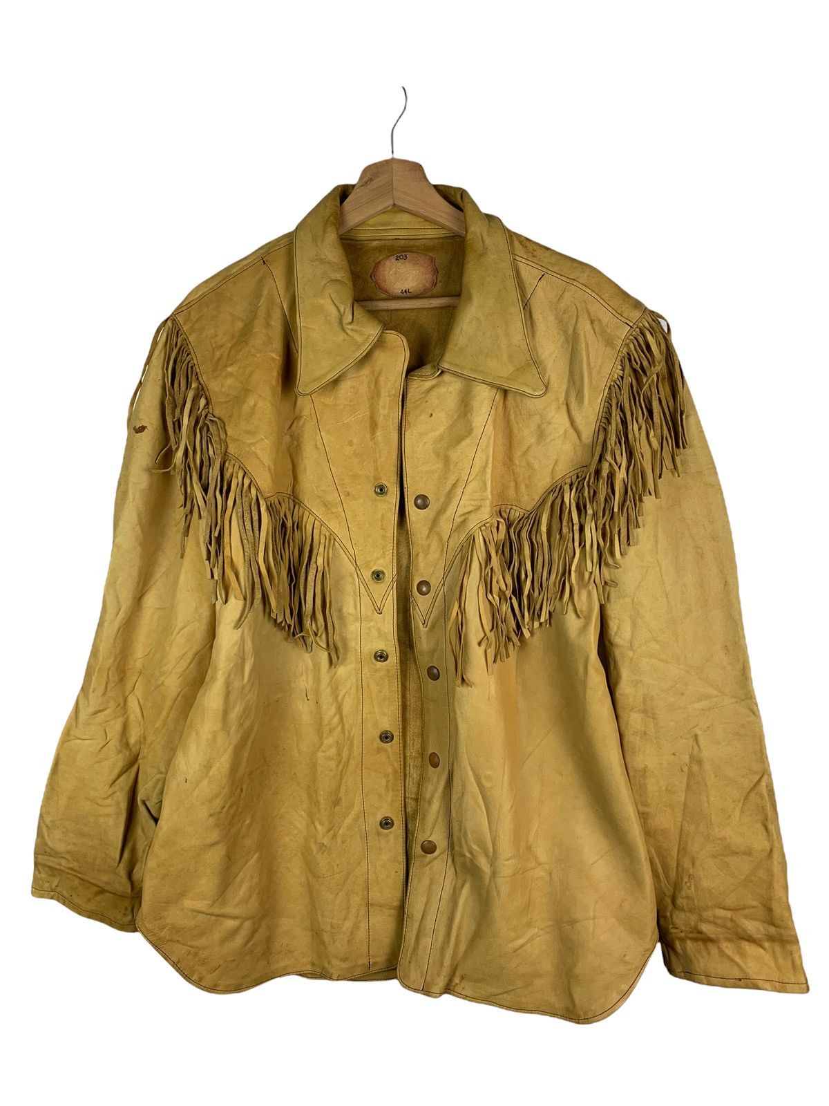 14th Addiction 🔥Vintage 203 American Red Indian Style Fulll Leather Jacket Size US L / EU 52-54 / 3 - 6 Thumbnail
