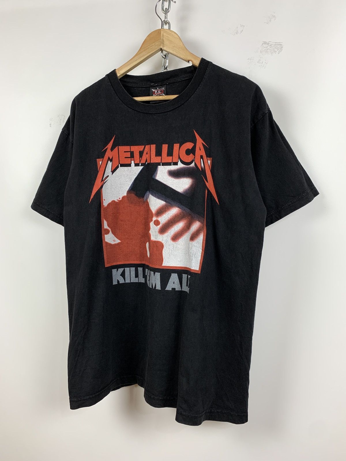 Band Tees Vintage Metallica Kill ‘Em All Ninja Star Black T-Shirt Size US XL / EU 56 / 4 - 6 Thumbnail
