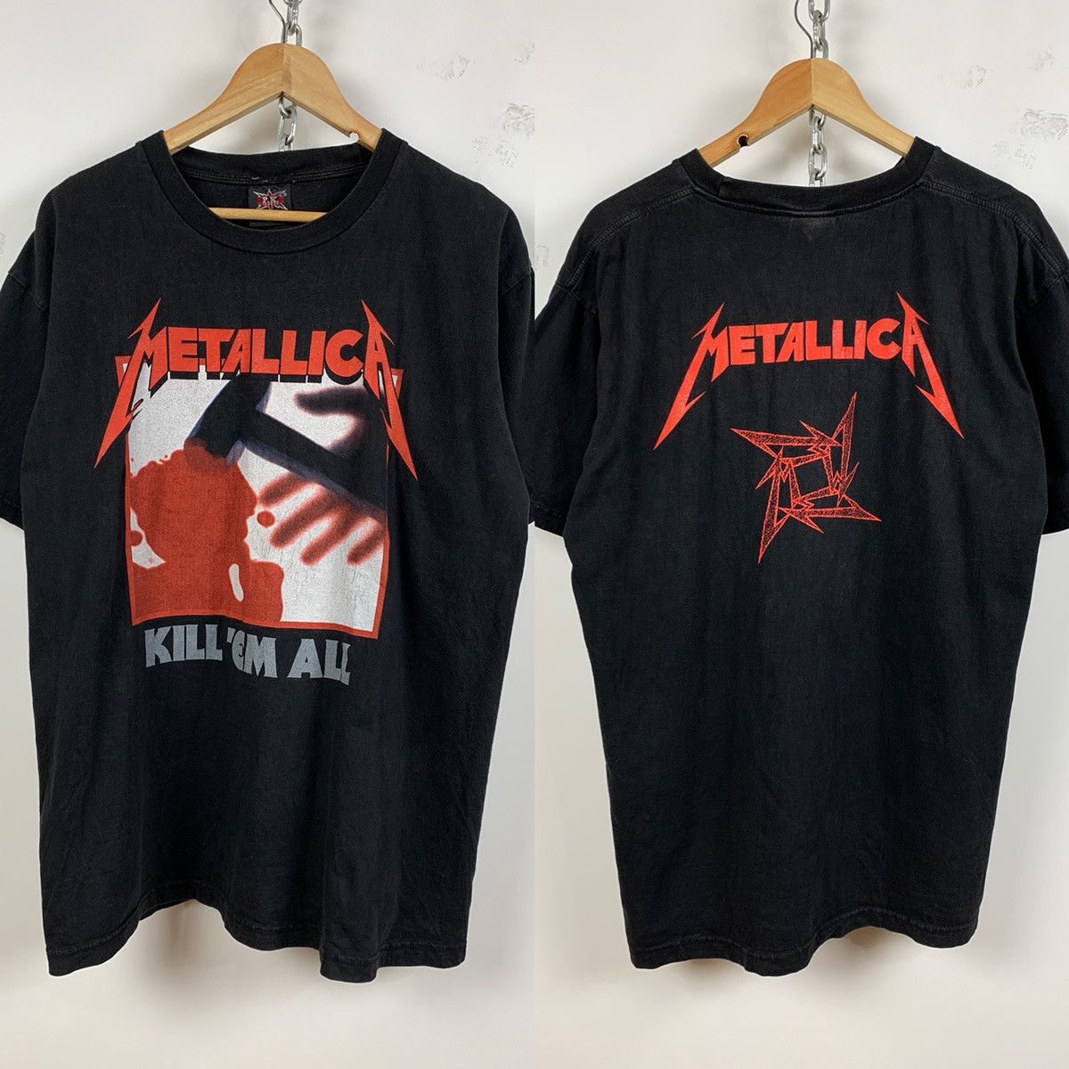 Band Tees Vintage Metallica Kill ‘Em All Ninja Star Black T-Shirt Size US XL / EU 56 / 4 - 1 Thumbnail