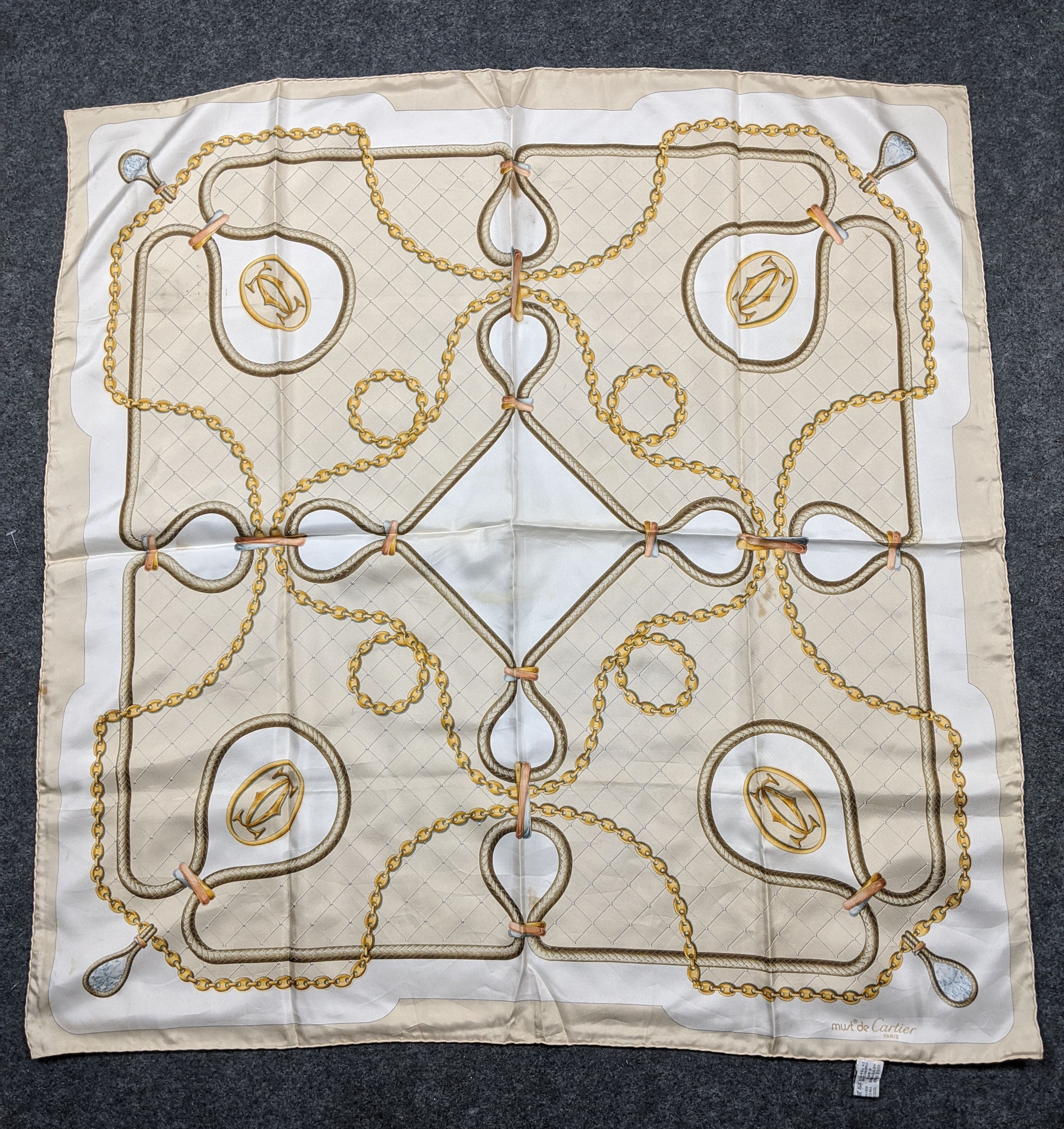 Cartier Must De Cartier Chain Silk Scarf Size ONE SIZE - 1 Thumbnail