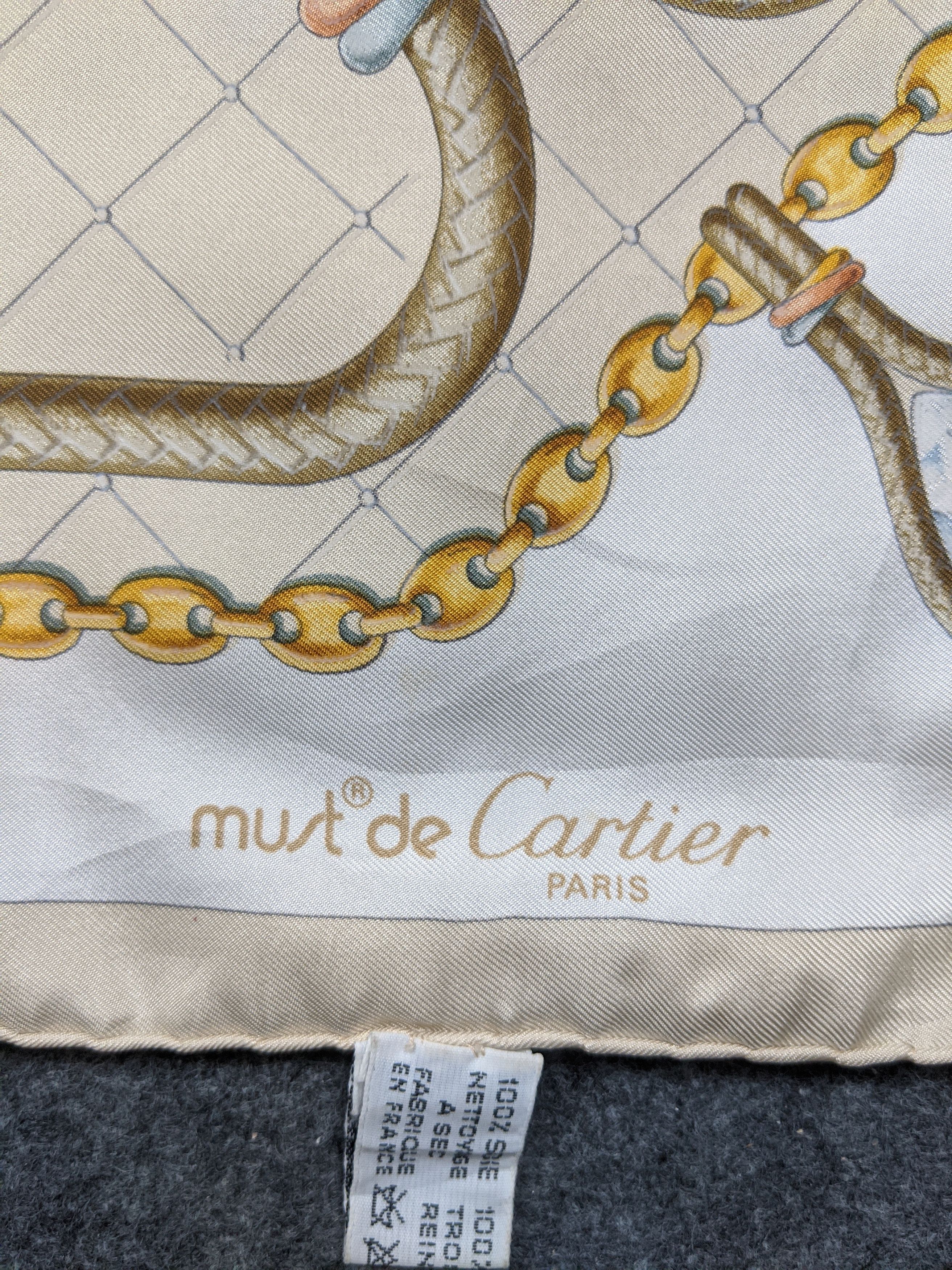 Cartier Must De Cartier Chain Silk Scarf Size ONE SIZE - 3 Thumbnail