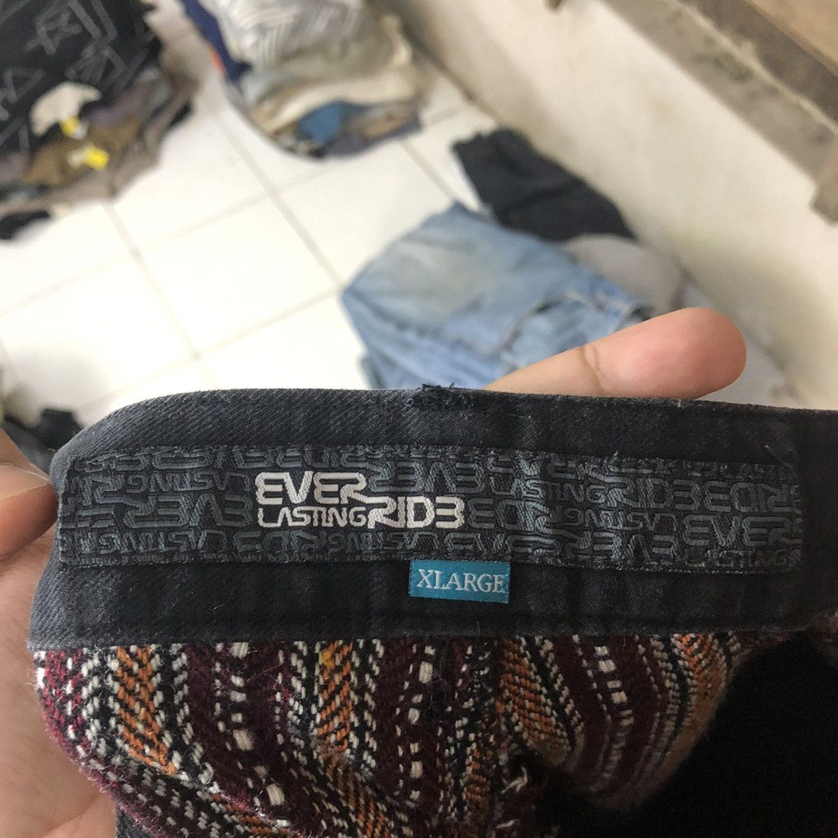 Japanese Brand Evereide Lasting patchwork pocket Black Casual Pants #7083 Size US 33 - 12 Thumbnail