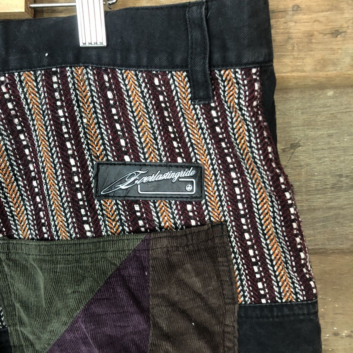 Japanese Brand Evereide Lasting patchwork pocket Black Casual Pants #7083 Size US 33 - 6 Thumbnail