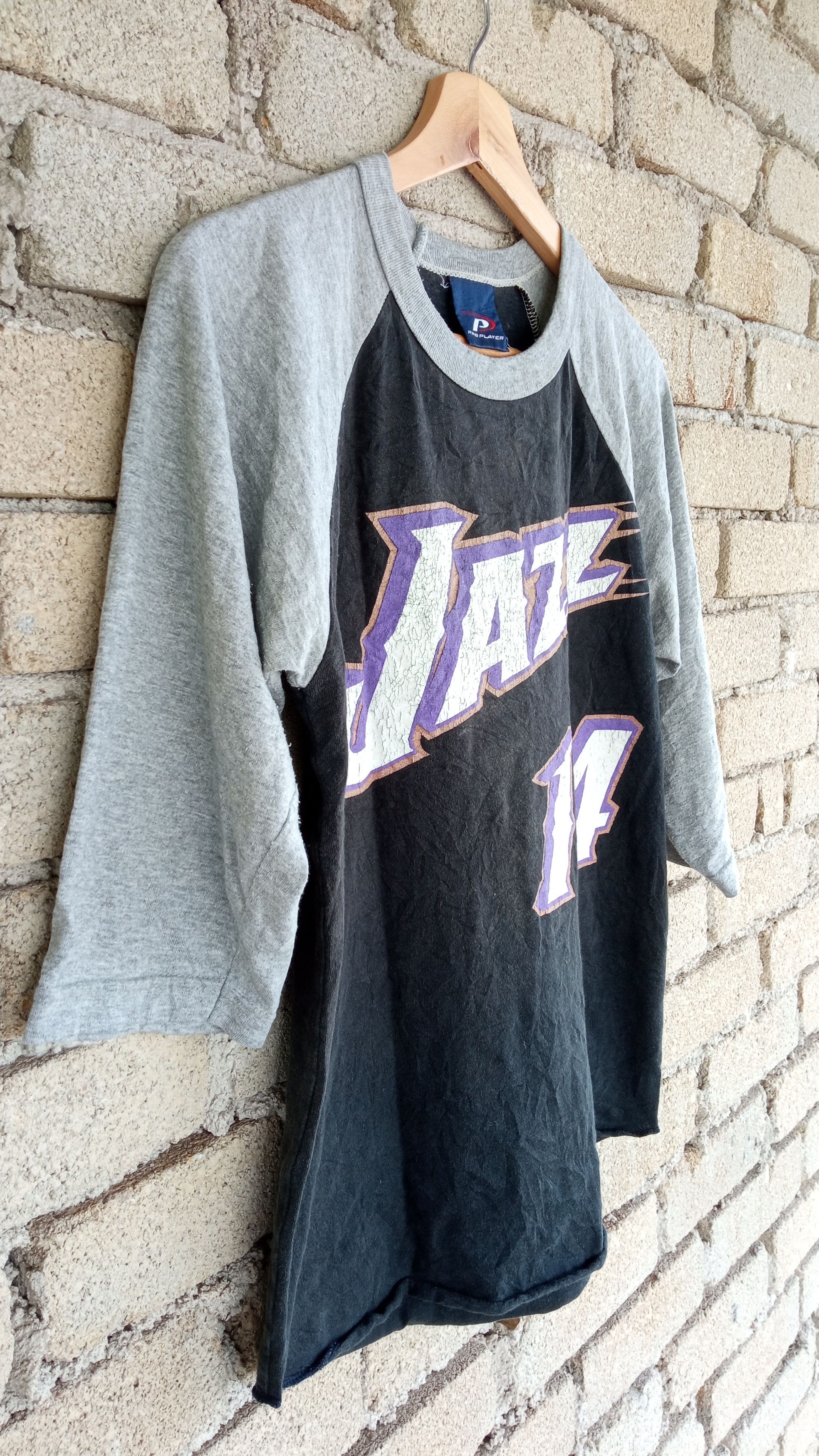Japanese Brand × NBA × Vintage 🔥🔥Vintage NBA Utah Jazz Jeff Hornacek Raglan T-Shirt Size US S / EU 44-46 / 1 - 6 Thumbnail