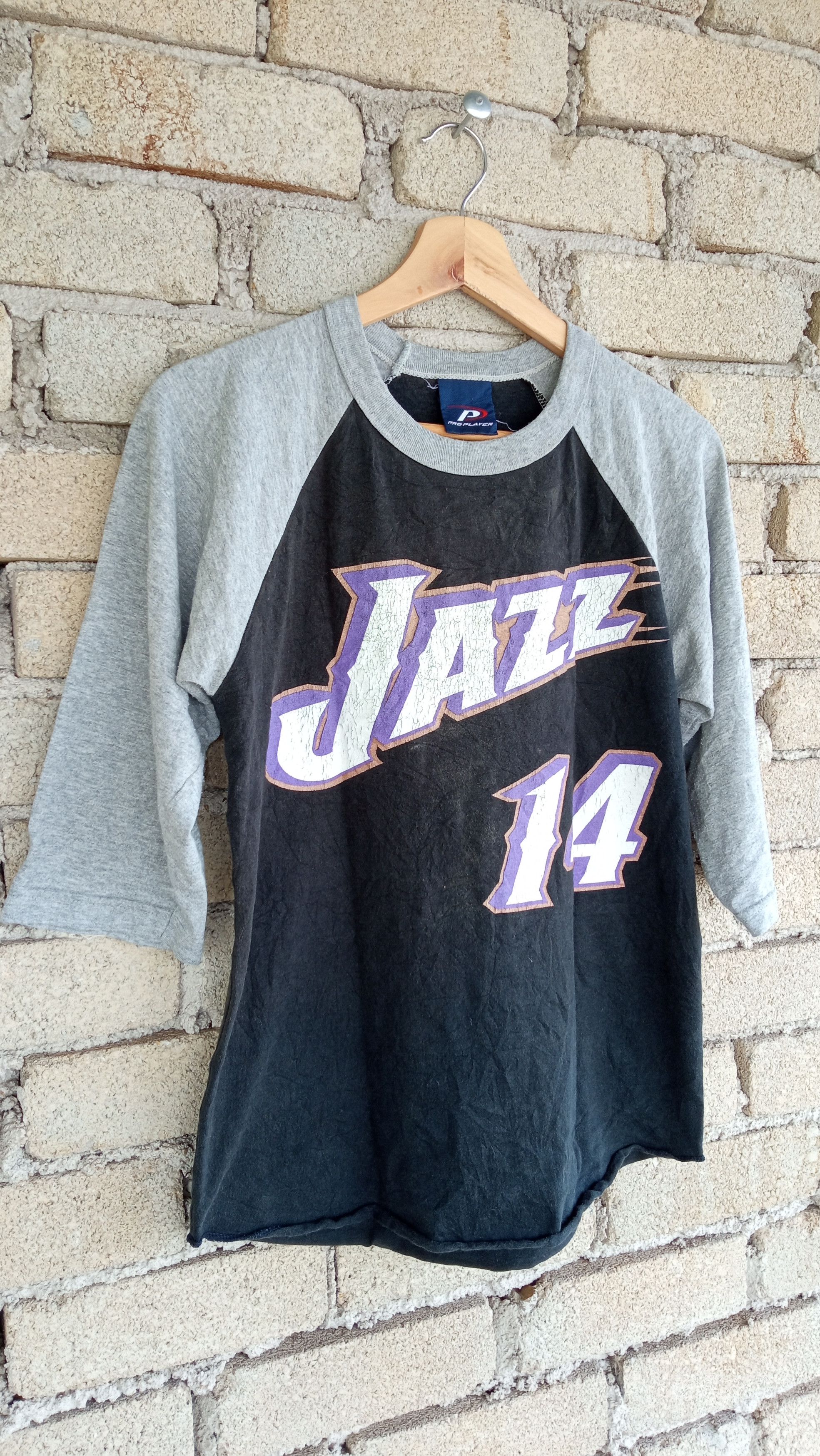 Japanese Brand × NBA × Vintage 🔥🔥Vintage NBA Utah Jazz Jeff Hornacek Raglan T-Shirt Size US S / EU 44-46 / 1 - 2 Thumbnail