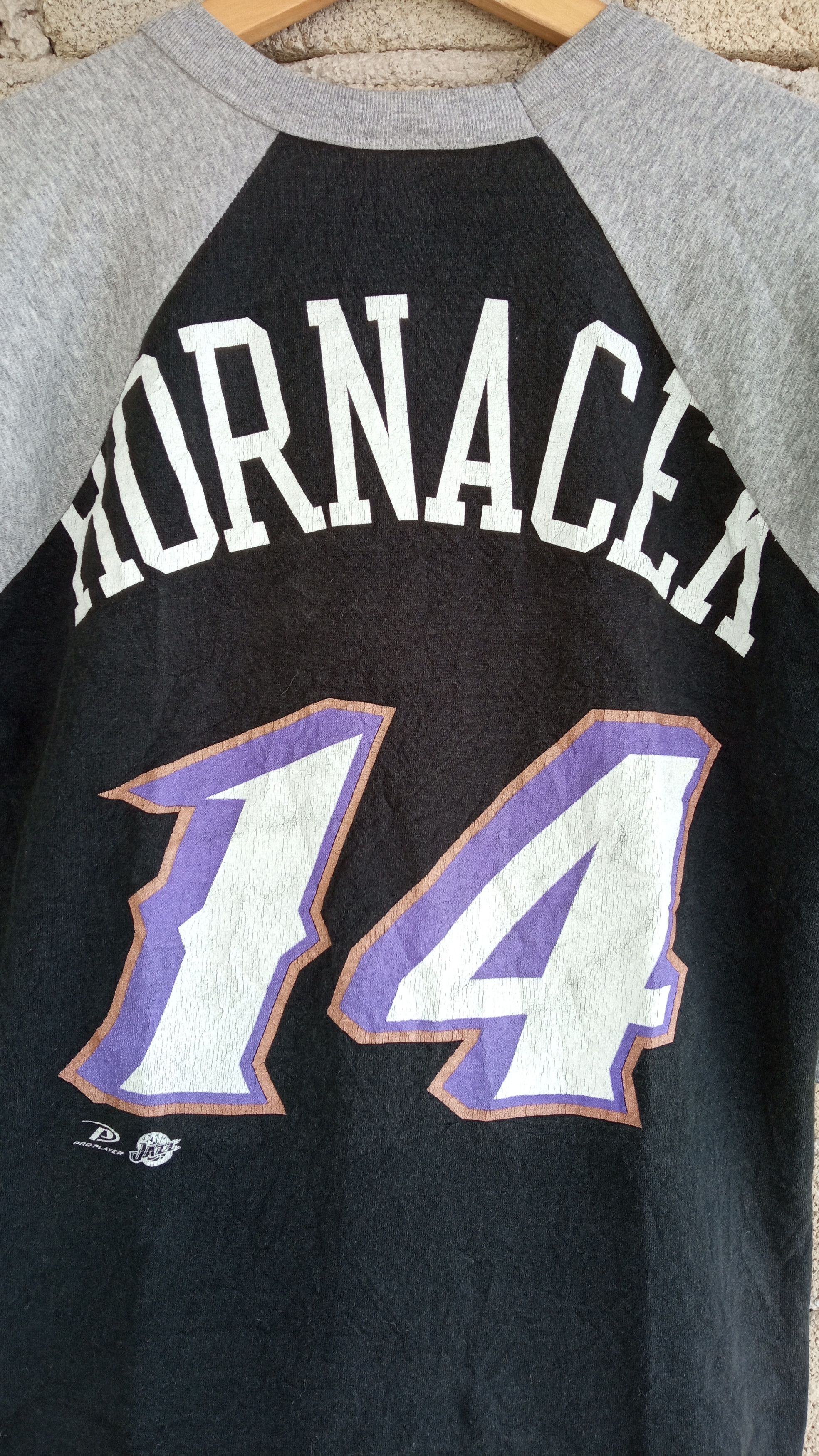 Japanese Brand × NBA × Vintage 🔥🔥Vintage NBA Utah Jazz Jeff Hornacek Raglan T-Shirt Size US S / EU 44-46 / 1 - 11 Thumbnail